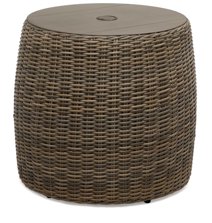 Monaco - 3-Piece Swivel Set With Round Table - Grey and Light Brown - Image 5