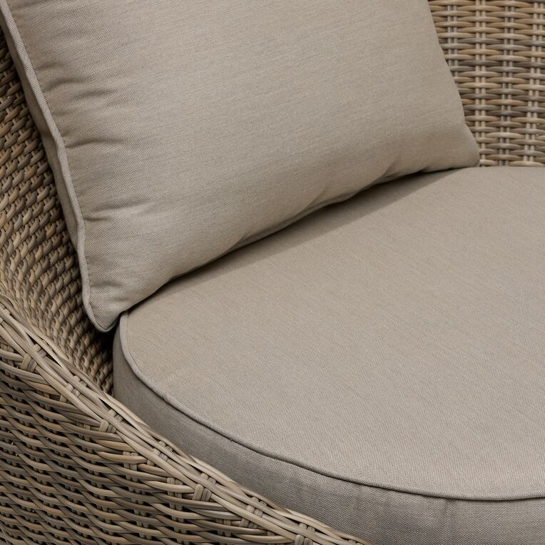 Monaco - 3-Piece Swivel Set With Round Table - Grey and Light Brown - Image 6