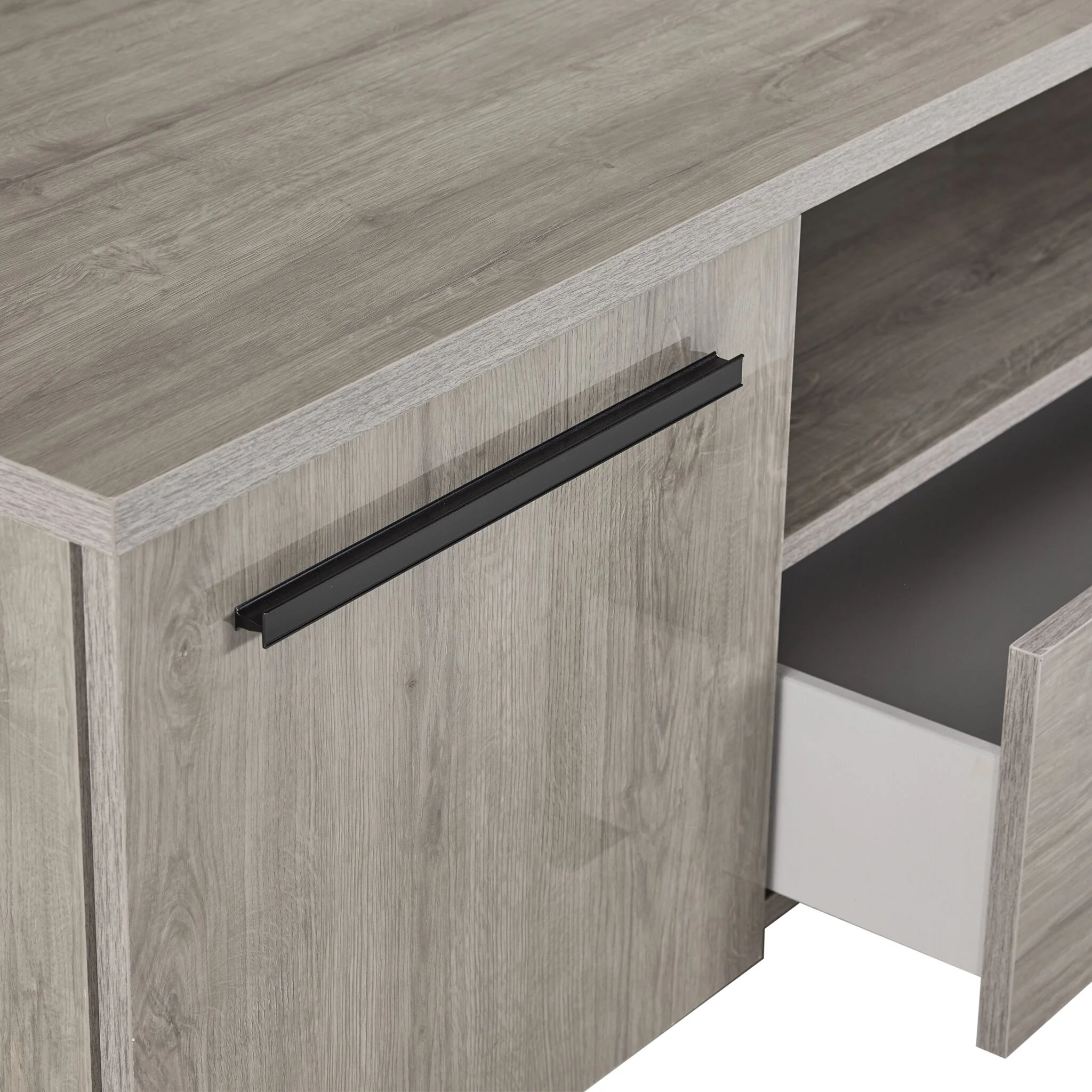 In Full Bloom - Monaco 76" TV Stand - Grey - Image 5