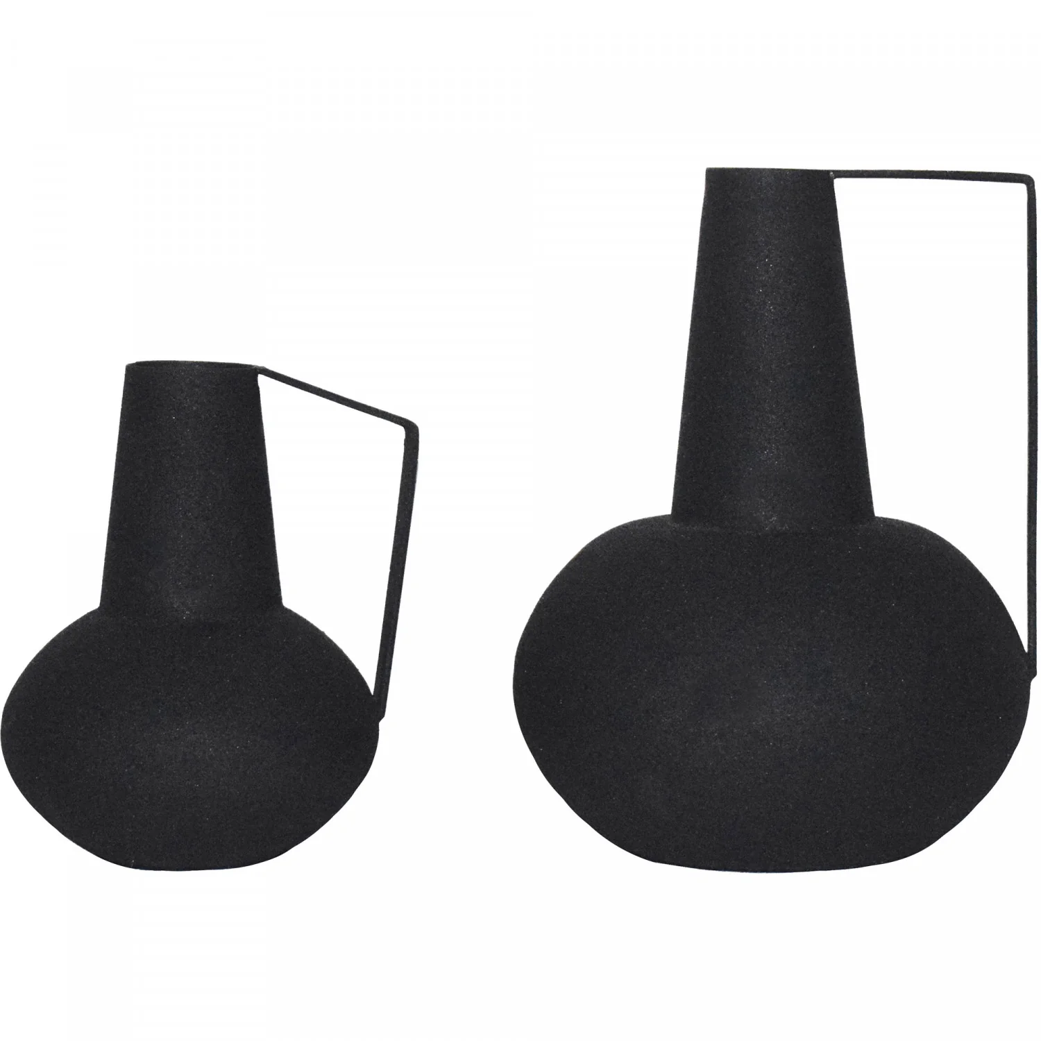 Monica Vase - Matte Black - Set of Two - Image 2