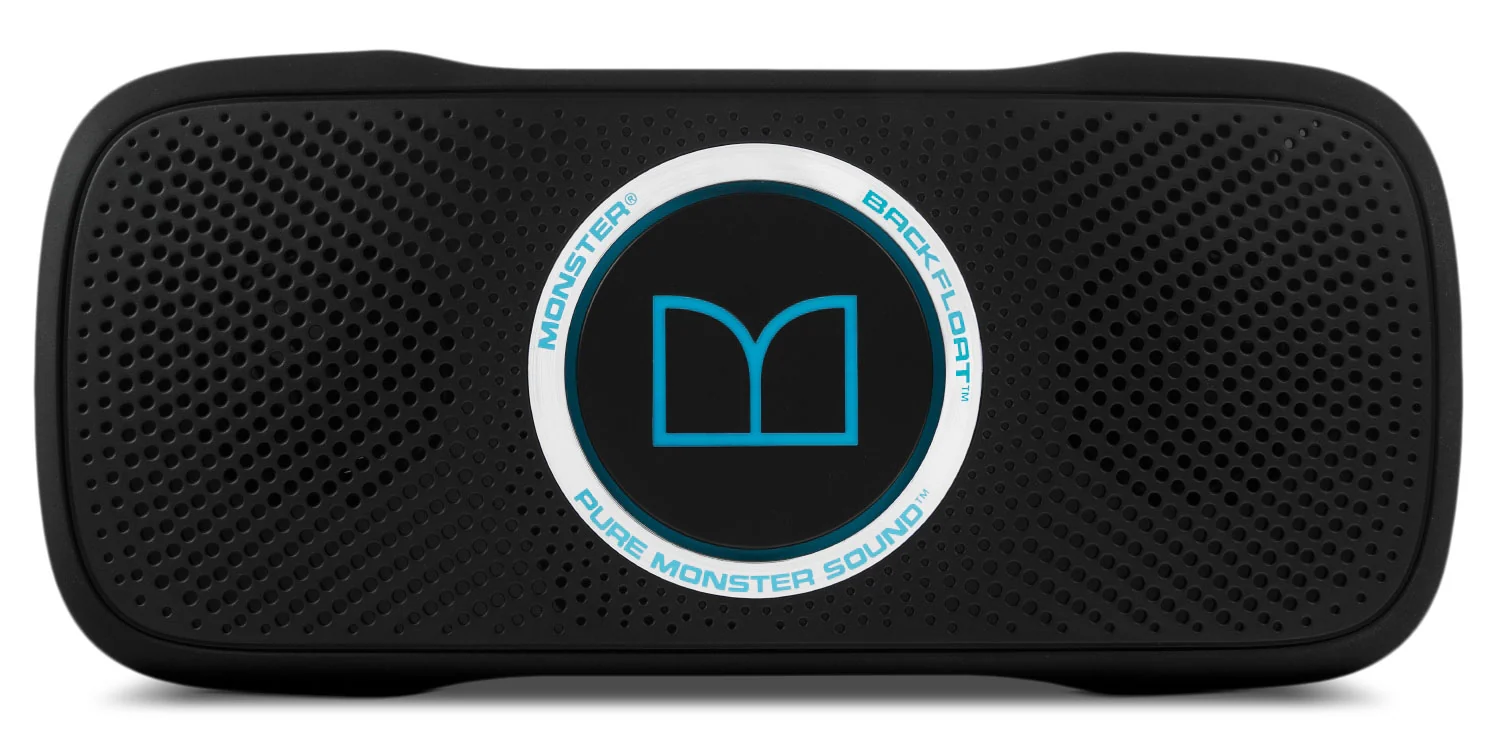 Monster SuperStar BackFloat Bluetooth Speaker - Black with Neon Blue - Image 3