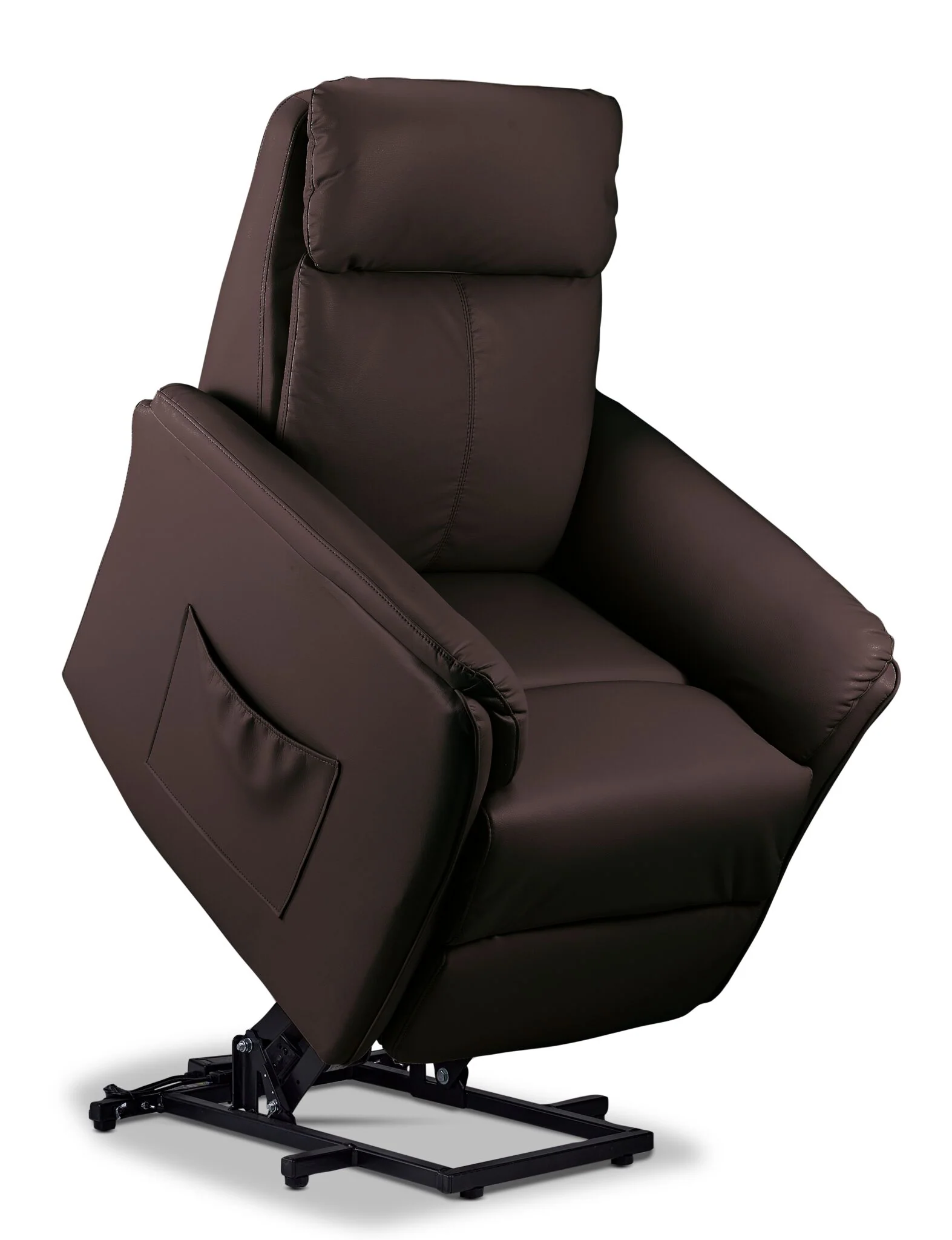 Morgan Power Lift Recliner - Dark Brown - Image 3