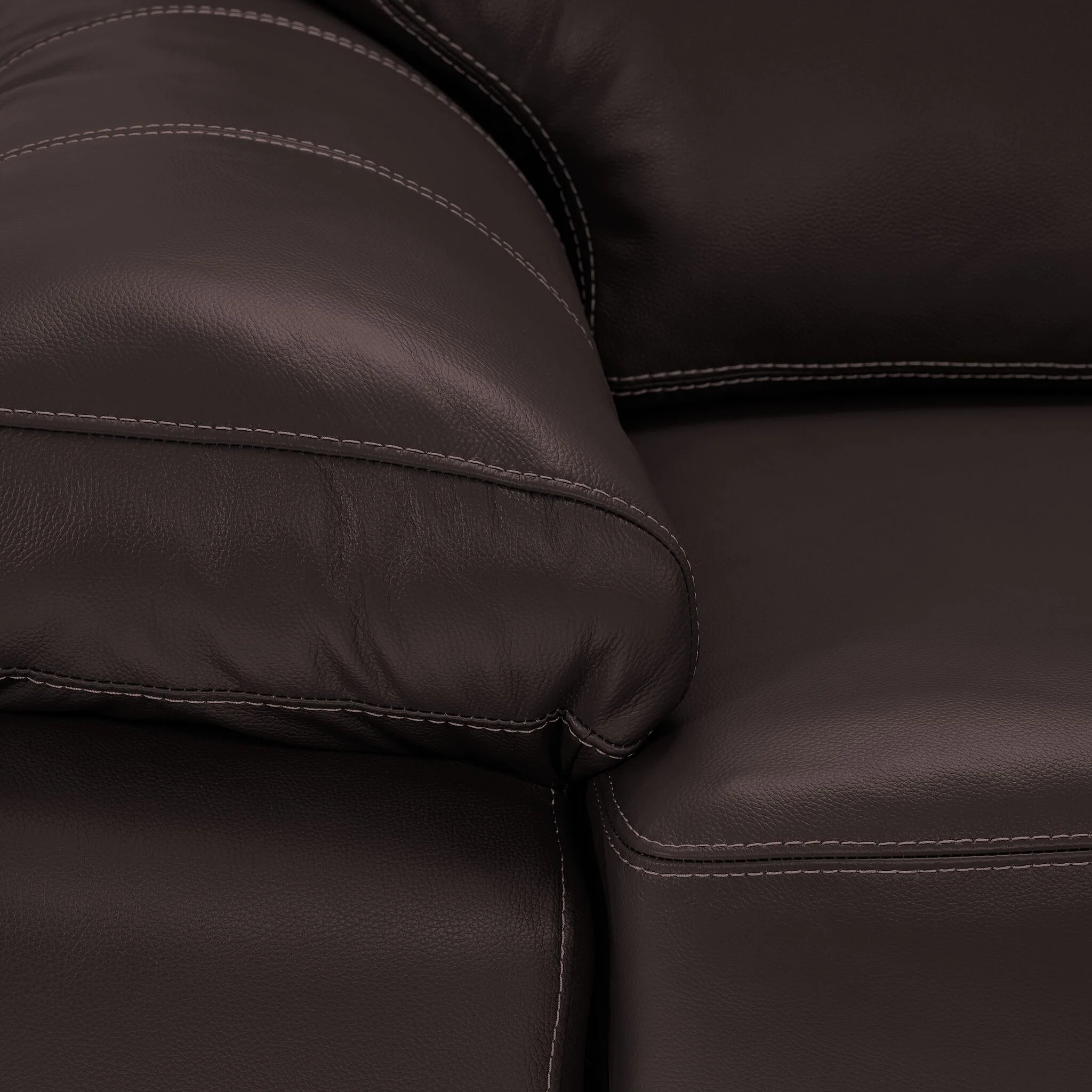 Morrison II Leather Sofa and Chair Set - Brown - Image 4