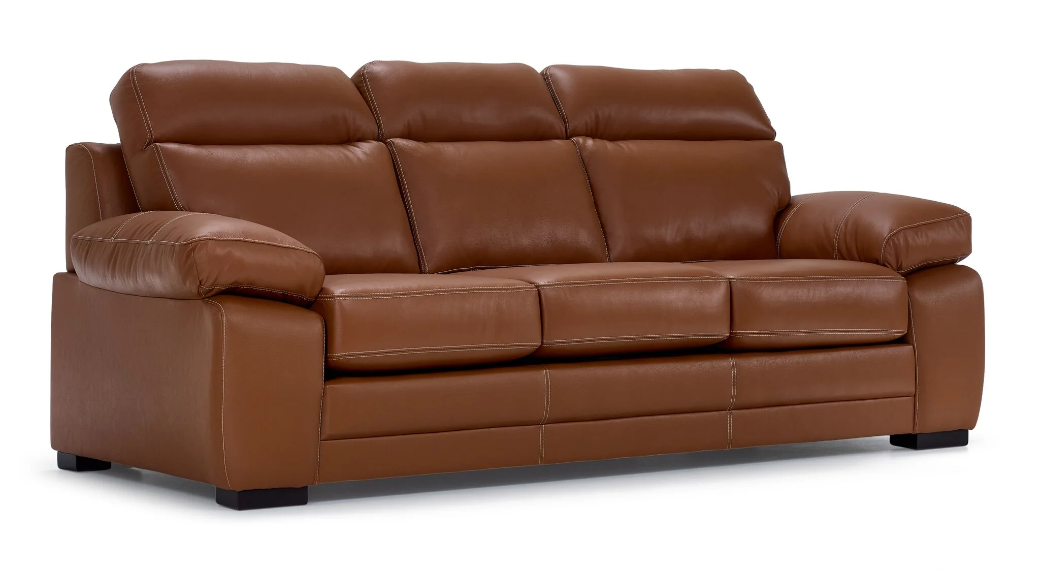 Morrison II Leather Sofa and Chair Set - Cognac - Image 2