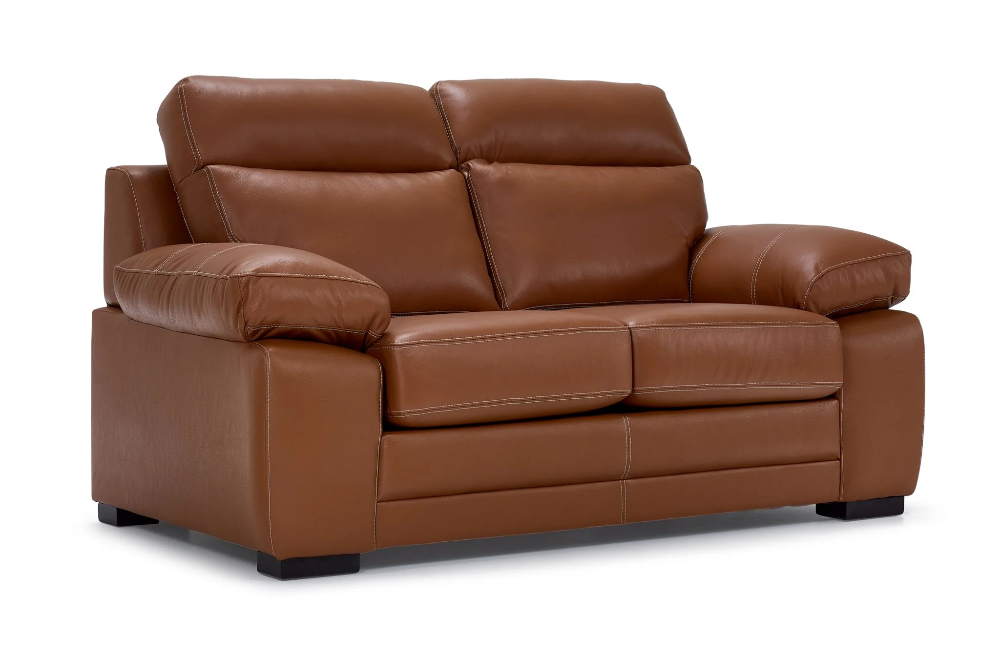 Morrison II Leather Sofa and Loveseat Set - Cognac - Image 3
