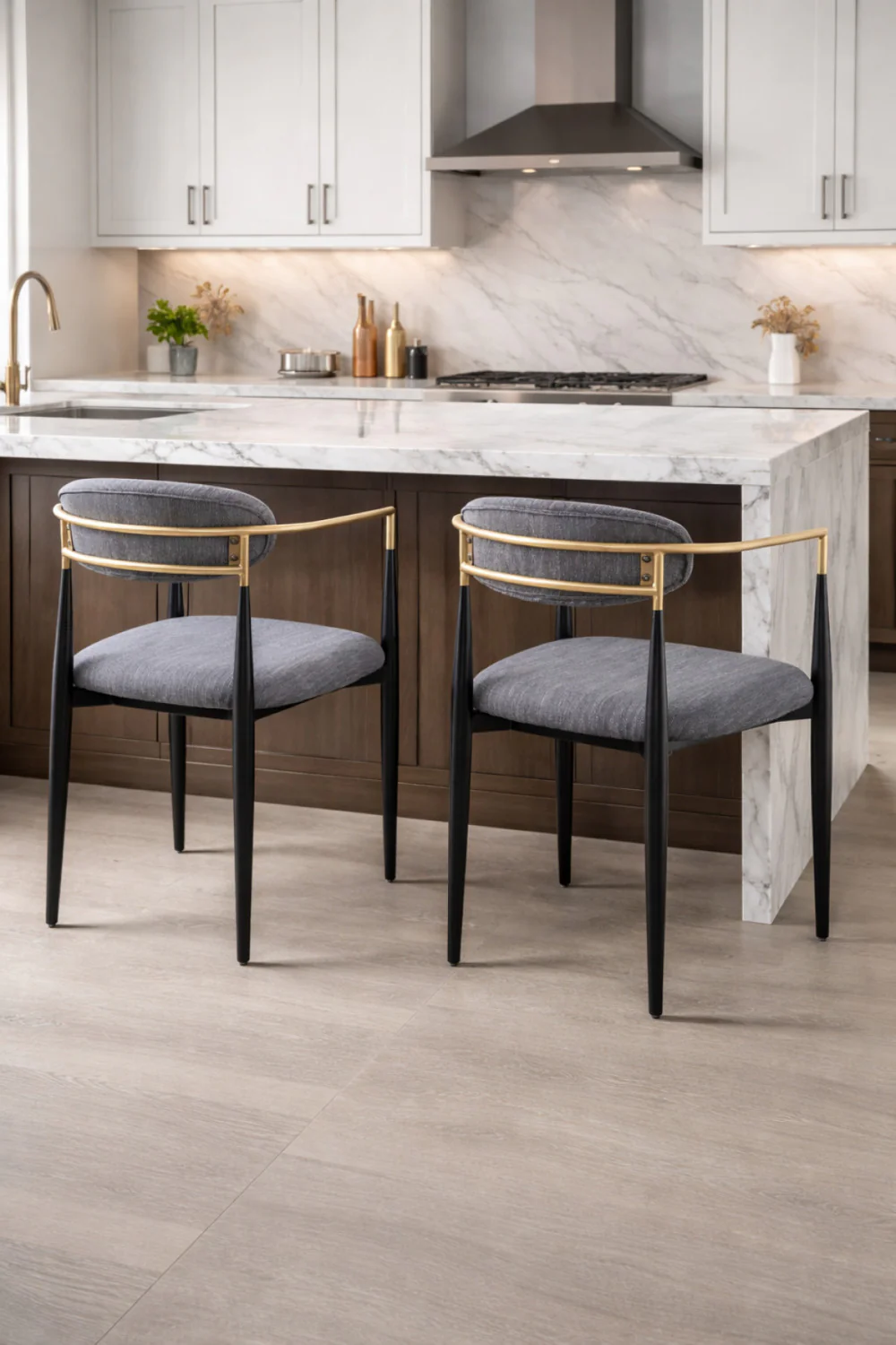 Mykos Dining Chair - Black/Grey - Set of Two - Image 4