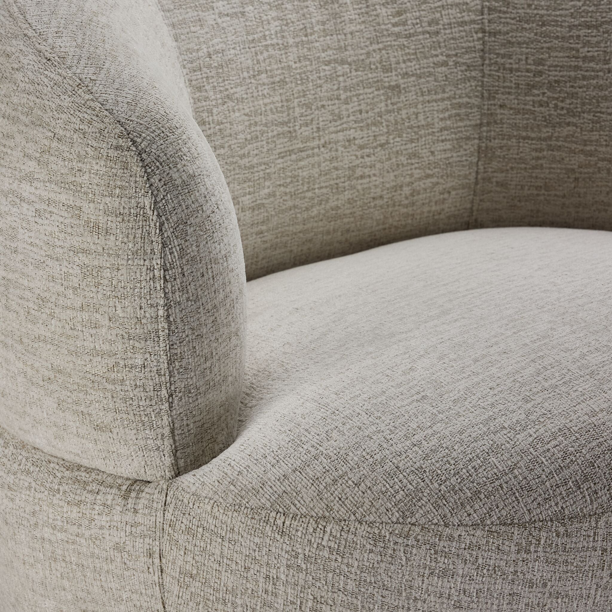 Myra Swivel Accent Chair - Brown - Image 3