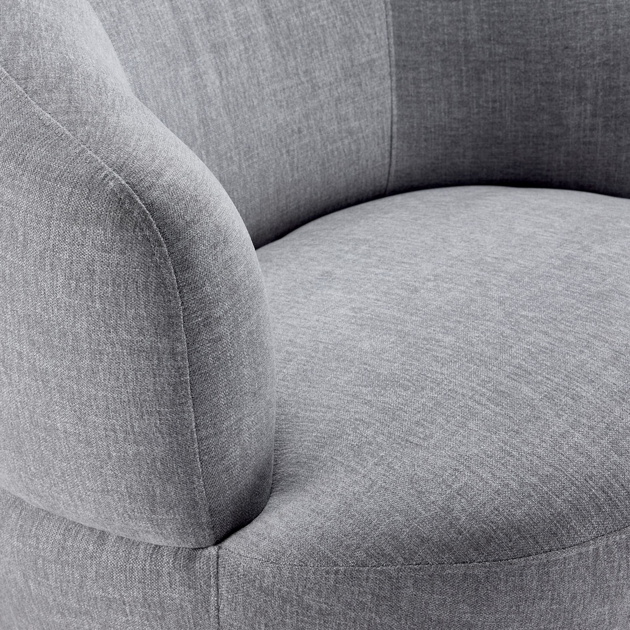 Myra Swivel Accent Chair - Grey - Image 3
