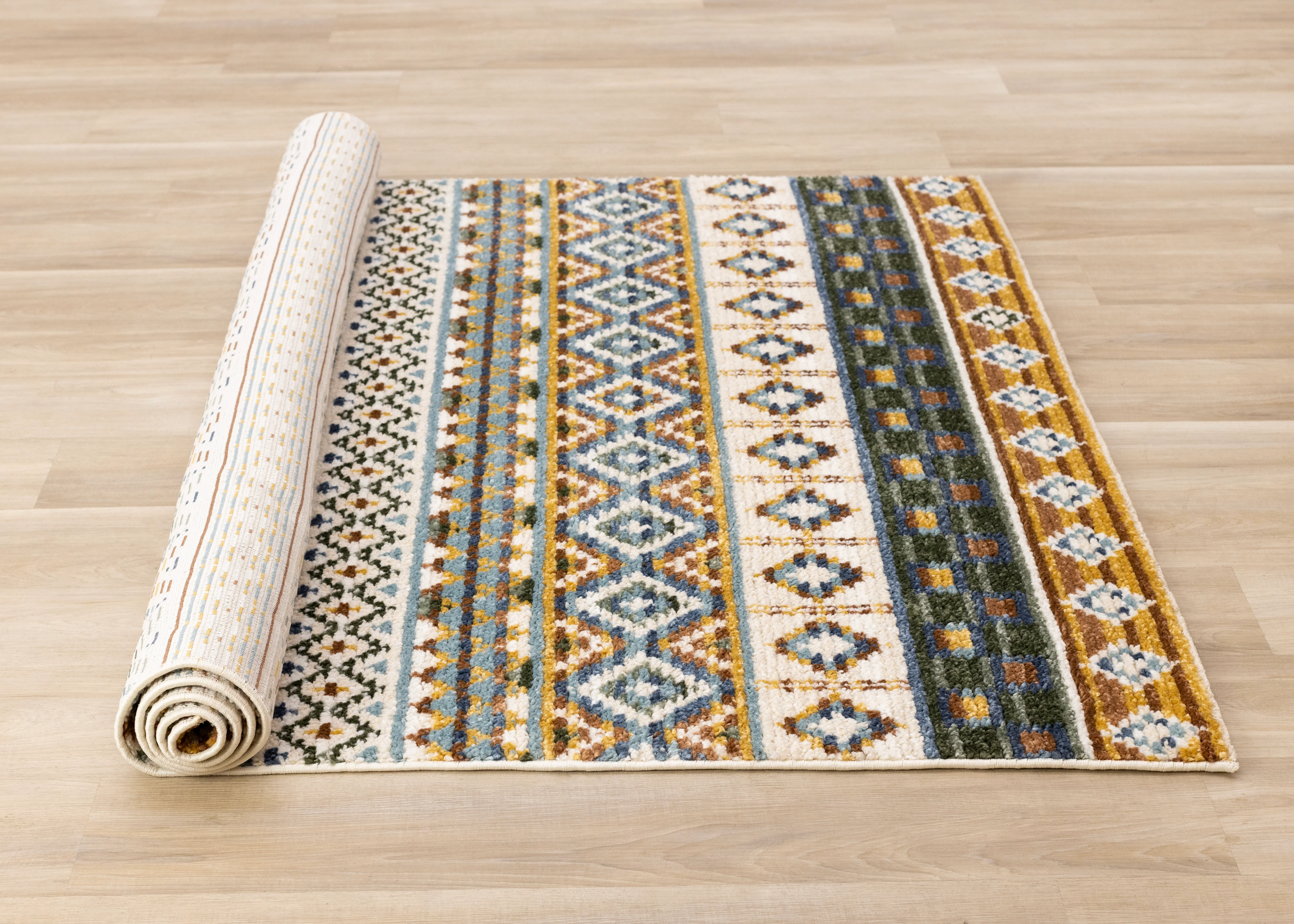 Nala 7'10" x 10'6" Intricate Southwestern Design Area Rug - Yellow, Blue, Green