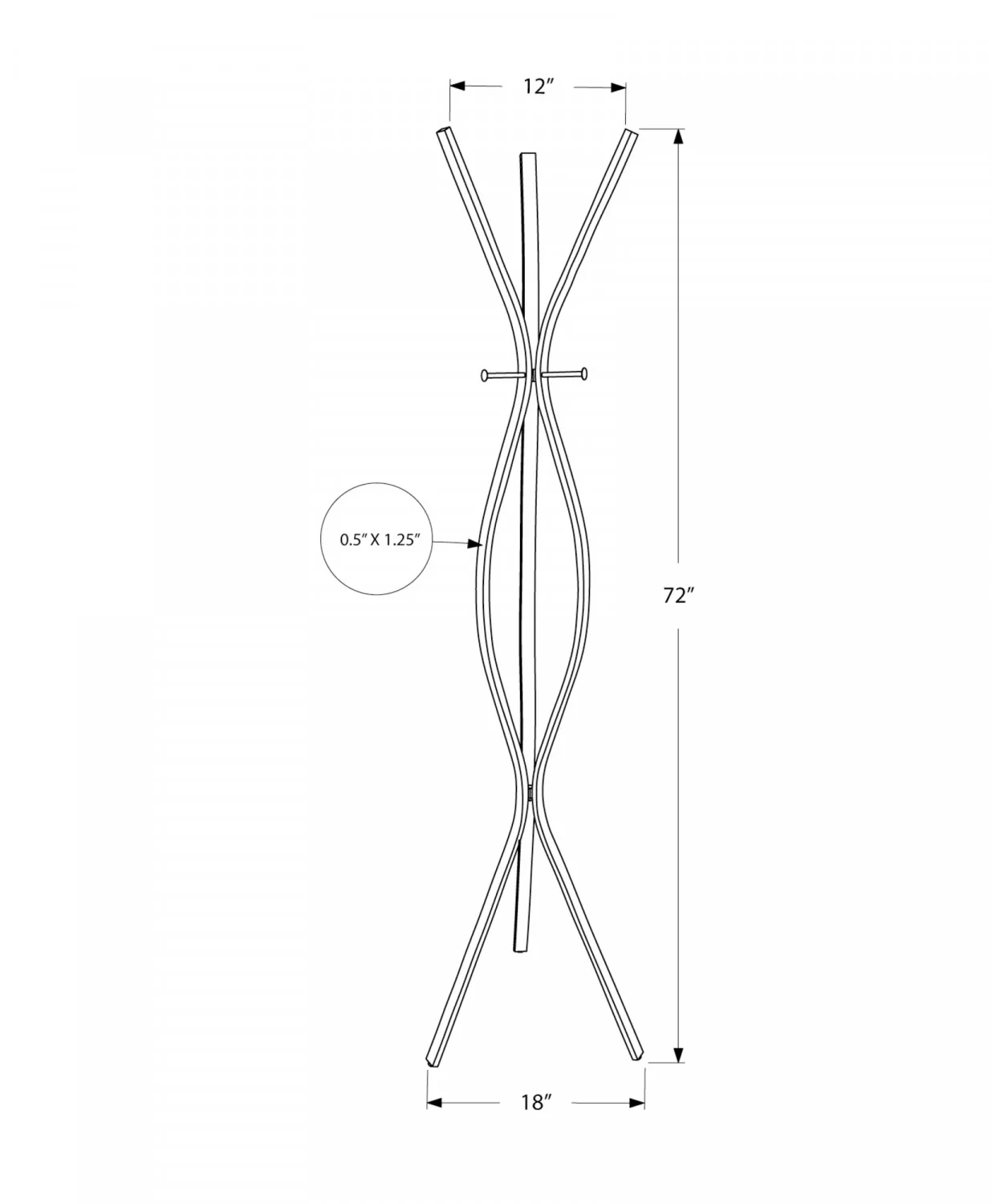 Nale Coat Rack - Dark Brown - Image 3