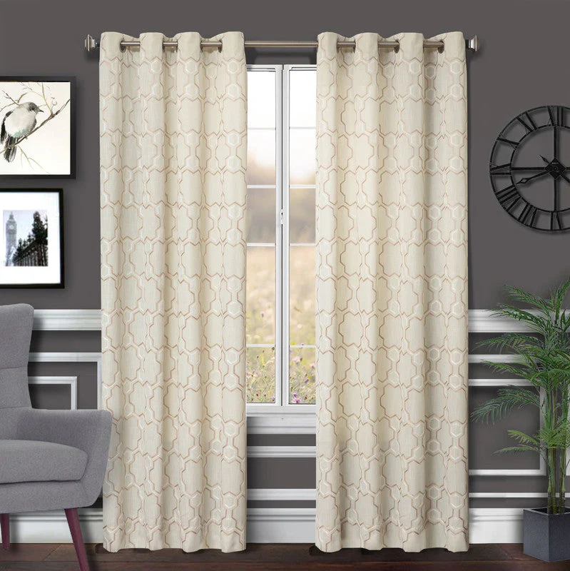 Napier Blackout Drapery Panel (96 x 54) - Champagne White