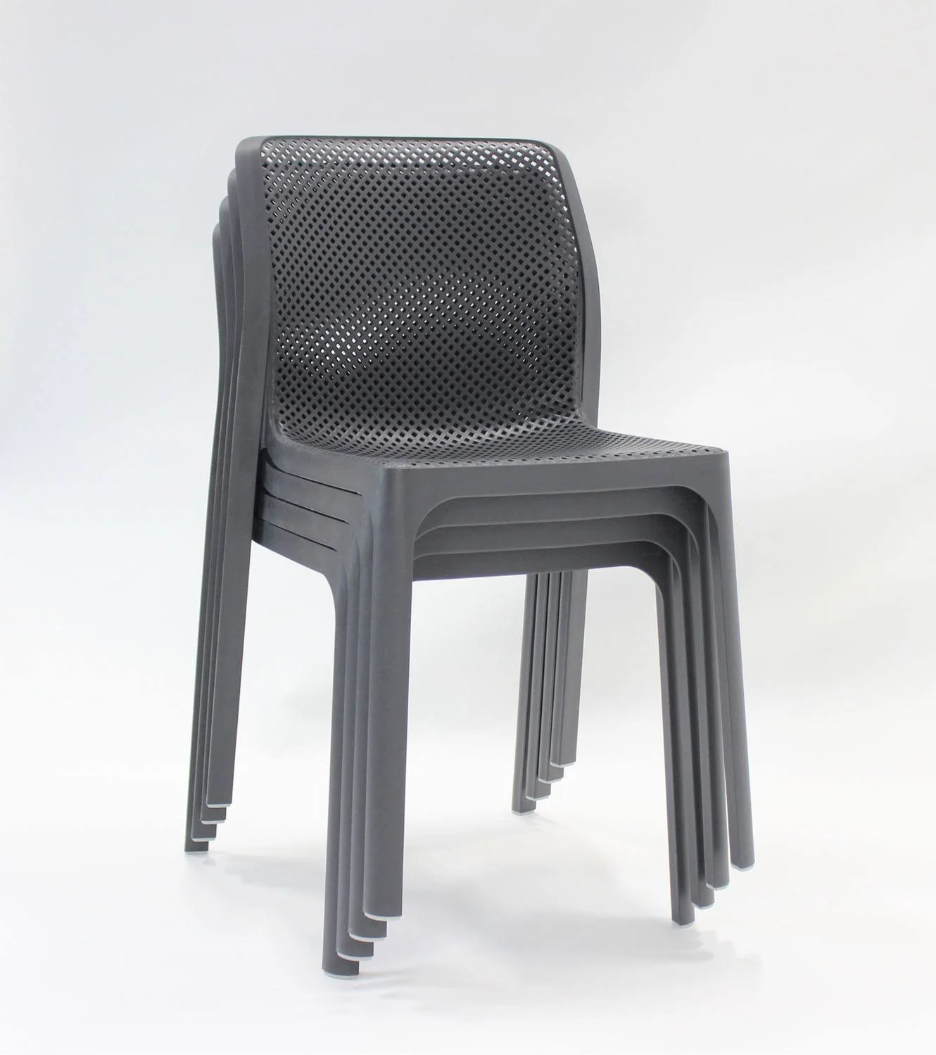 Nardi Bit Outdoor Dining  Chair - Black (Set of 4) - Image 3