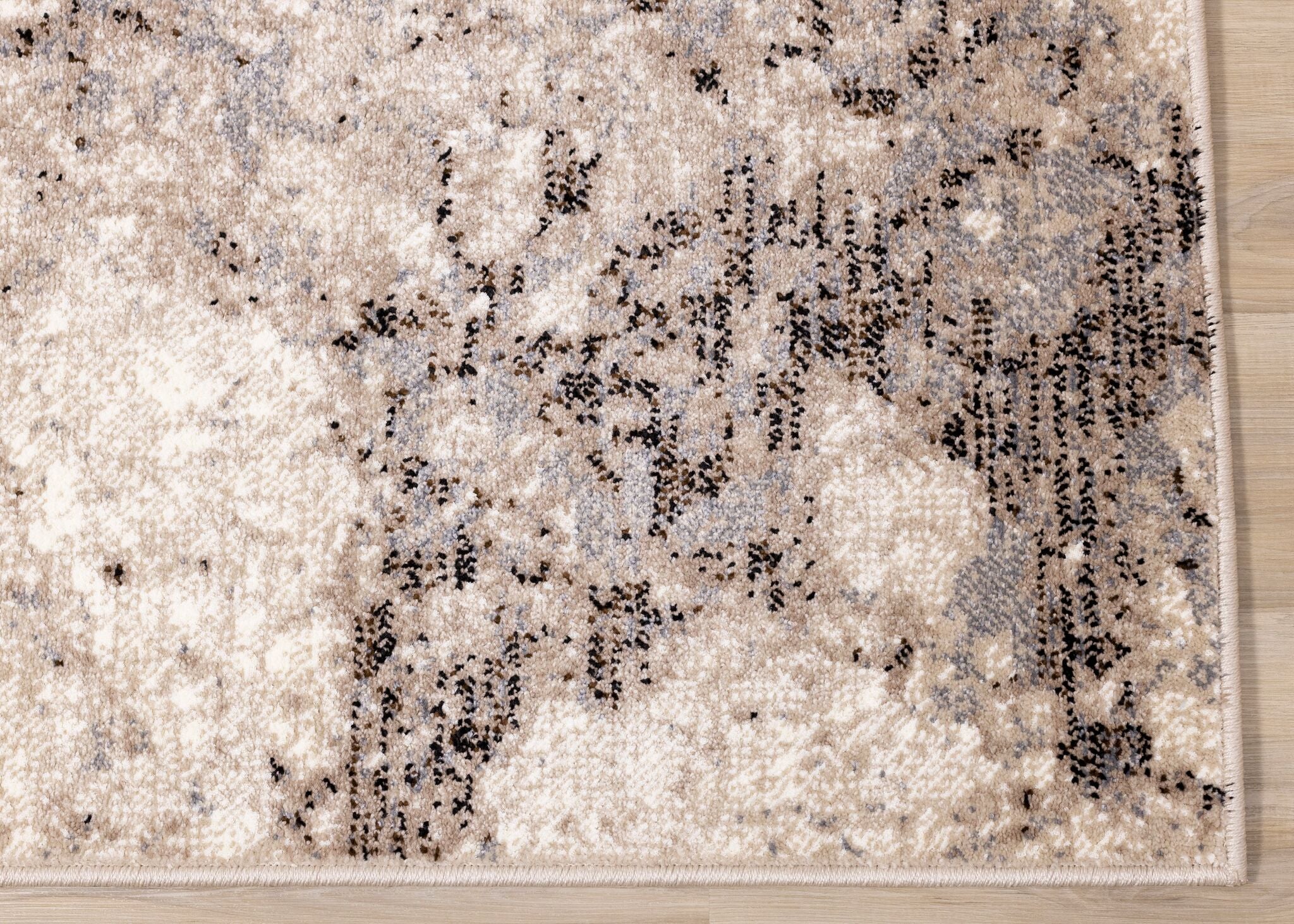Natural Granite 5'3" x 7'7" Etched Stone Plush Area Rug - Beige - Image 6