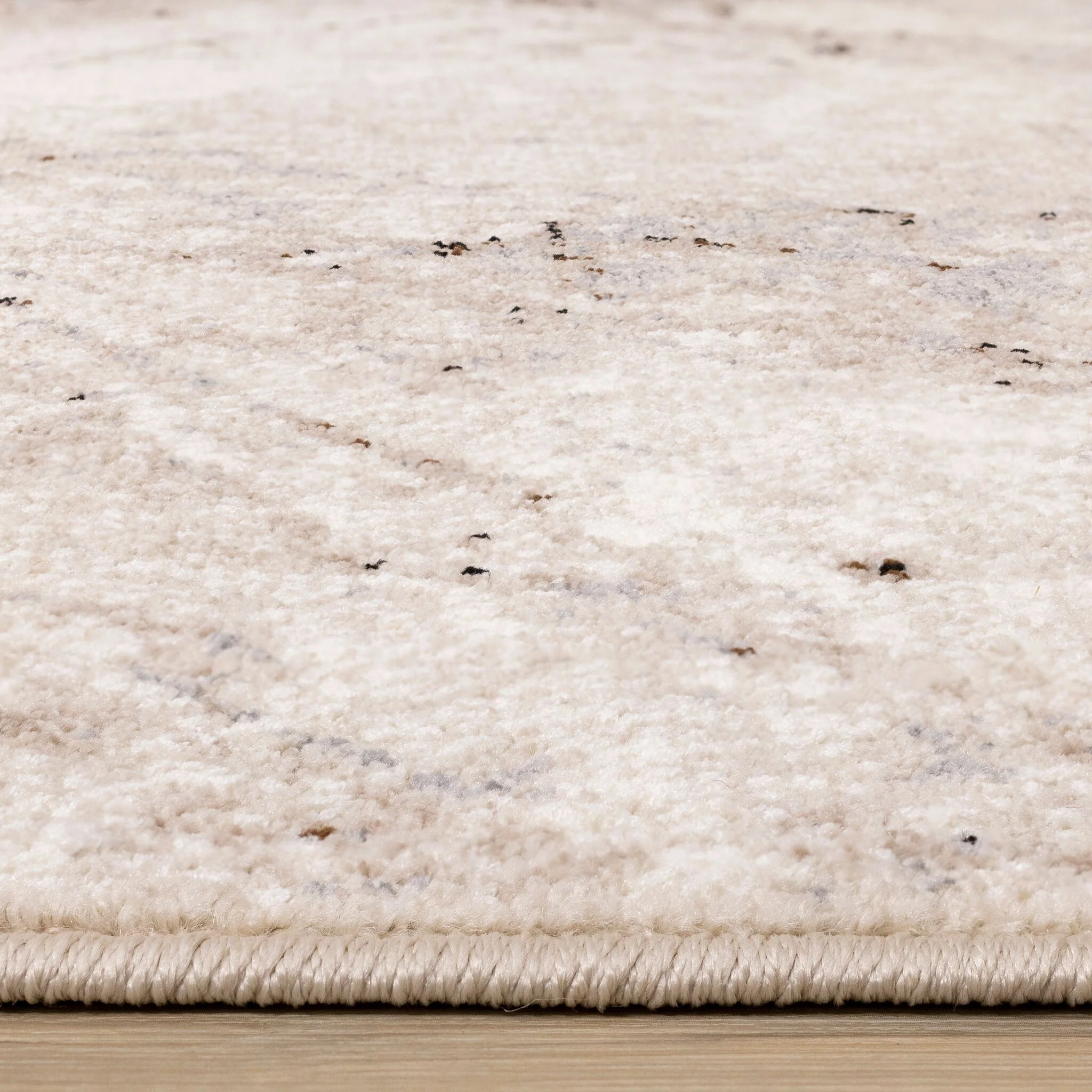 Natural Granite 6'7" x 9'10" Etched Stone Plush Area Rug - Beige - Image 6