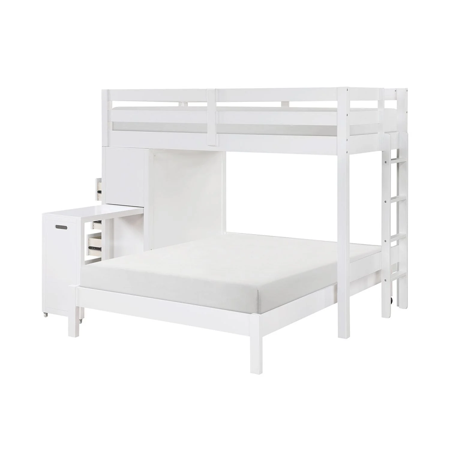 Nest Twin over Full Loft Bunk Bed - White - Image 4