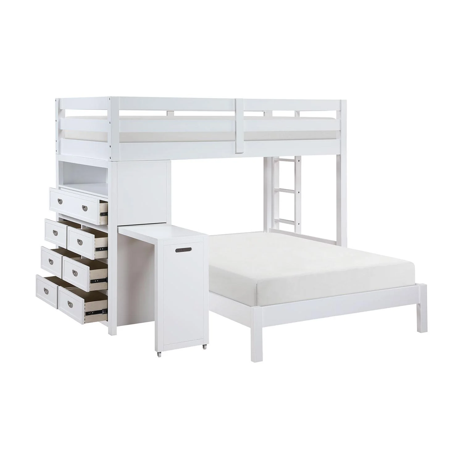 Nest Twin over Full Loft Bunk Bed - White - Image 6