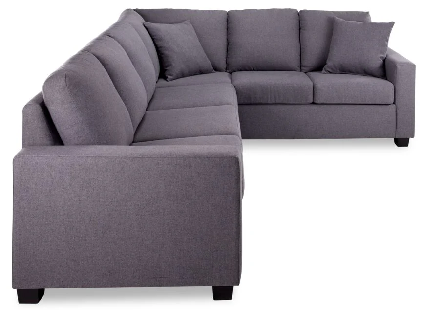 Neto 2pc Sectional with Right Facing Corner Sofa- Dark Grey - Image 4