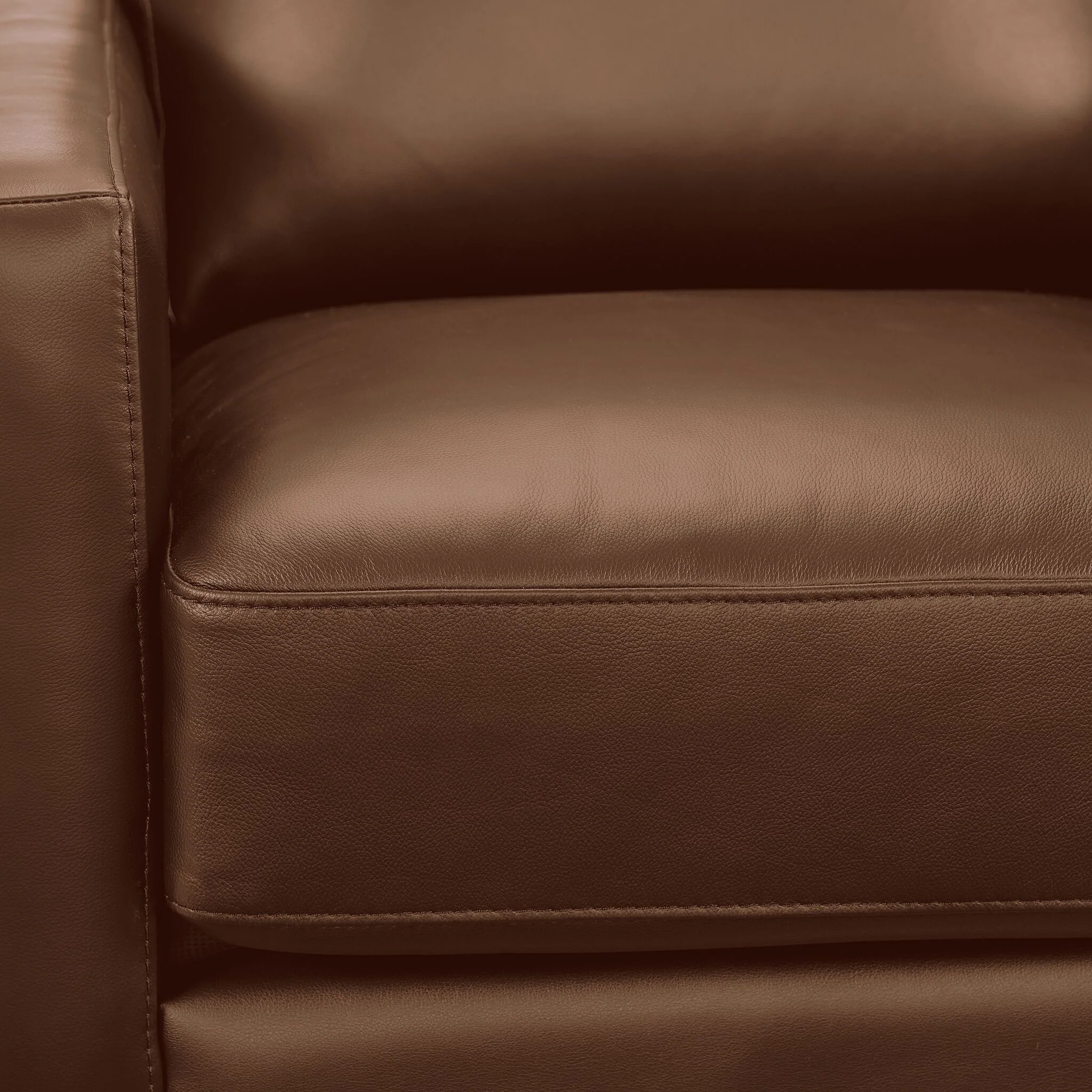 Nevada Leather Swivel Chair - Brown - Image 3