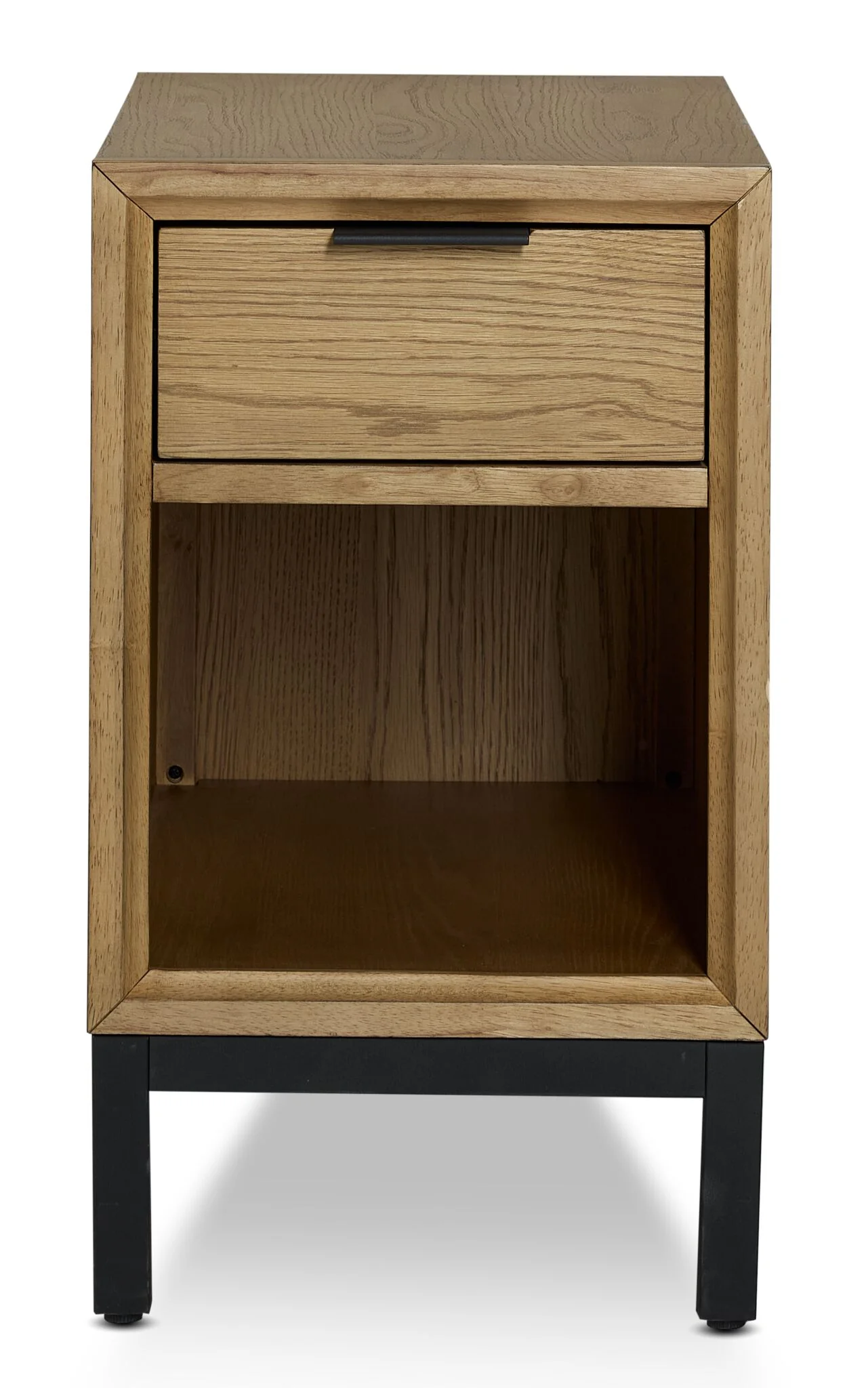 Feeling Connected - Newport 14" Chairside Table - Oak and Black - Image 2