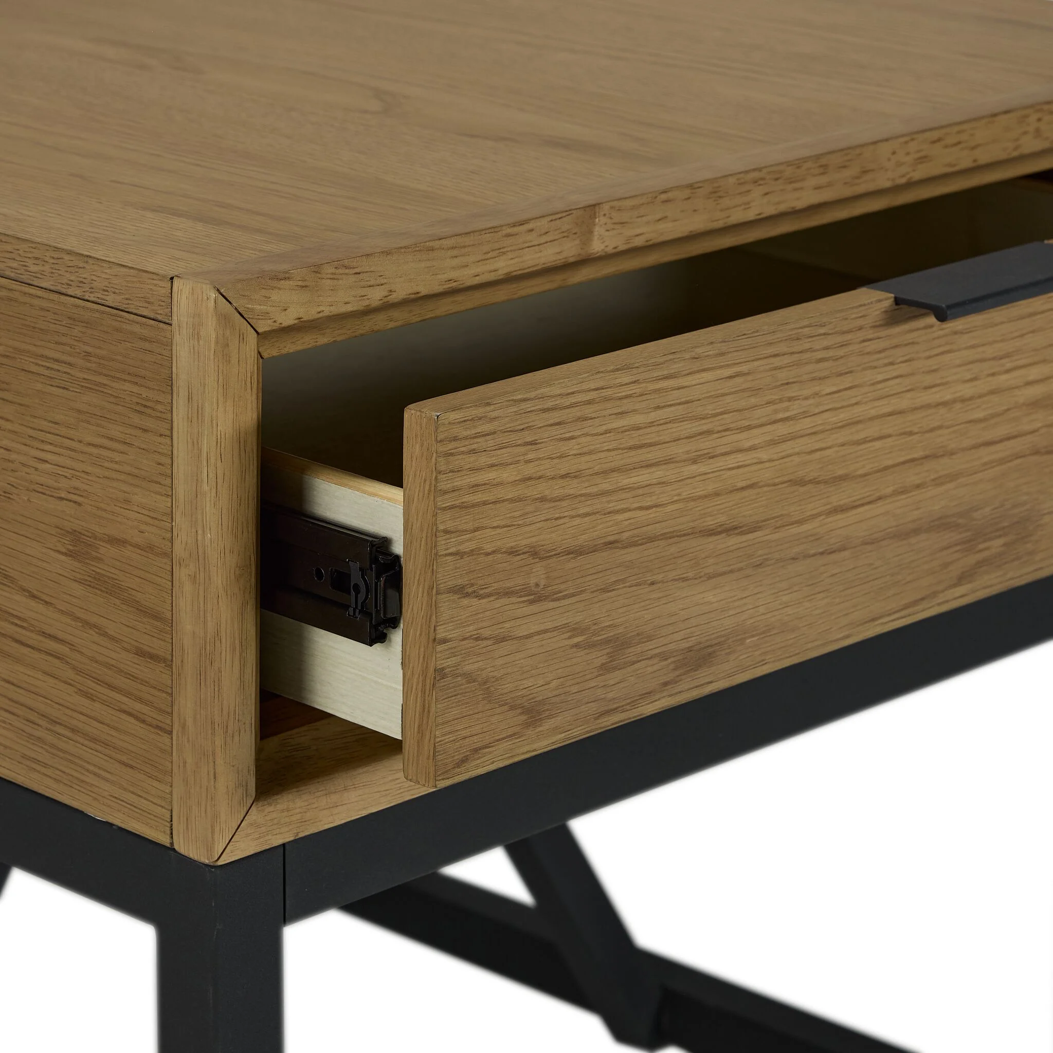 Feeling Connected - Newport 24" End Table - Oak and Black - Image 4