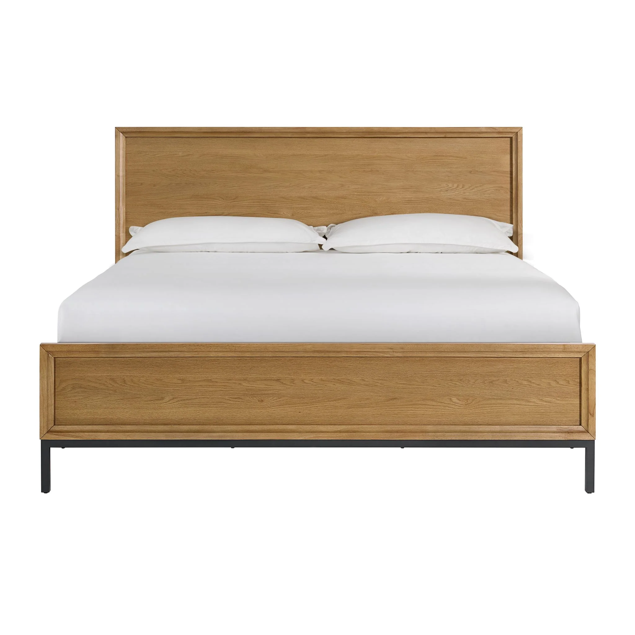 Feeling Connected - Newport 3 - Piece Queen Bed - Oak and Black - Image 3