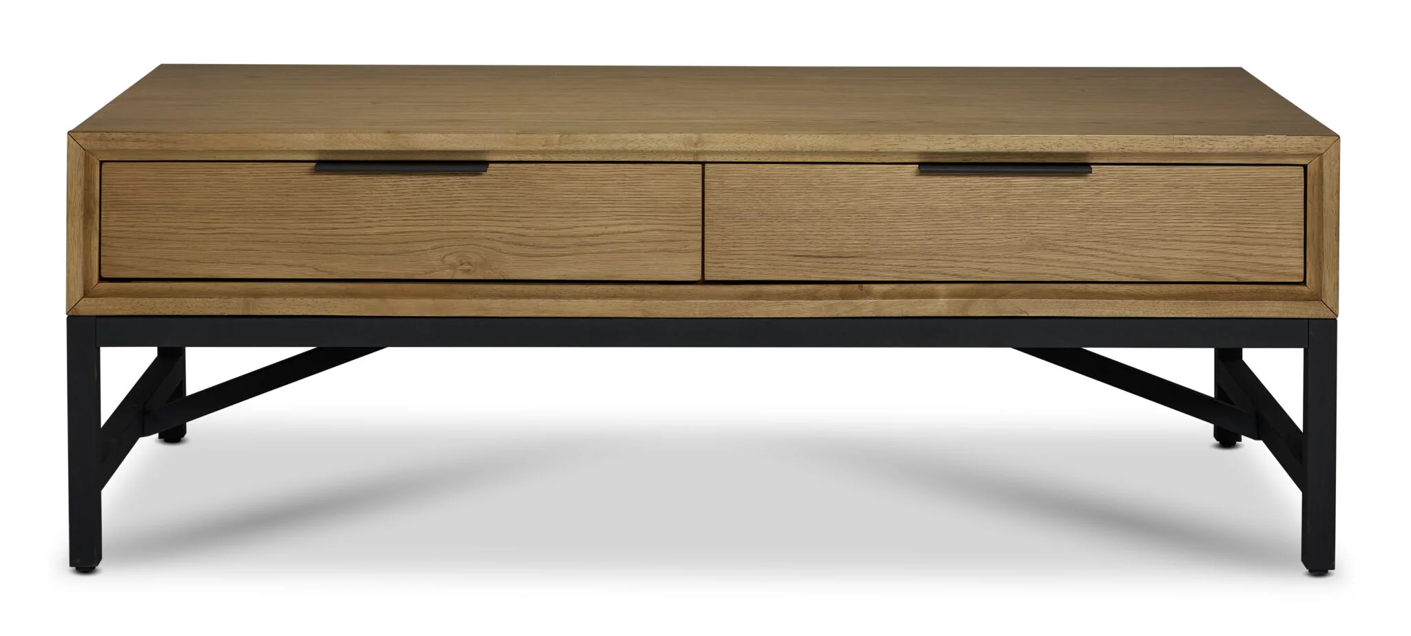 Feeling Connected - Newport 52" Coffee Table - Oak and Black - Image 3