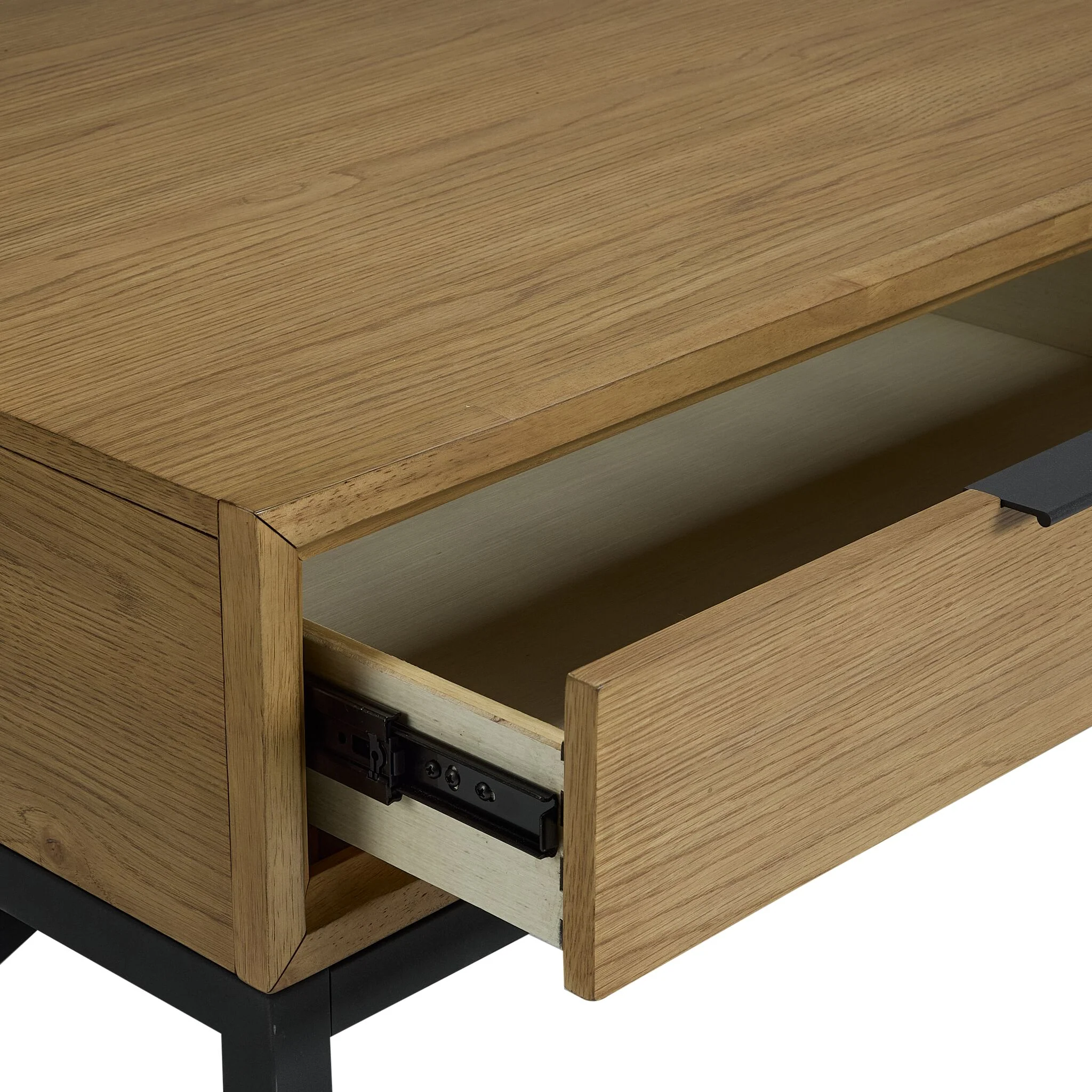 Feeling Connected - Newport 52" Coffee Table - Oak and Black - Image 4
