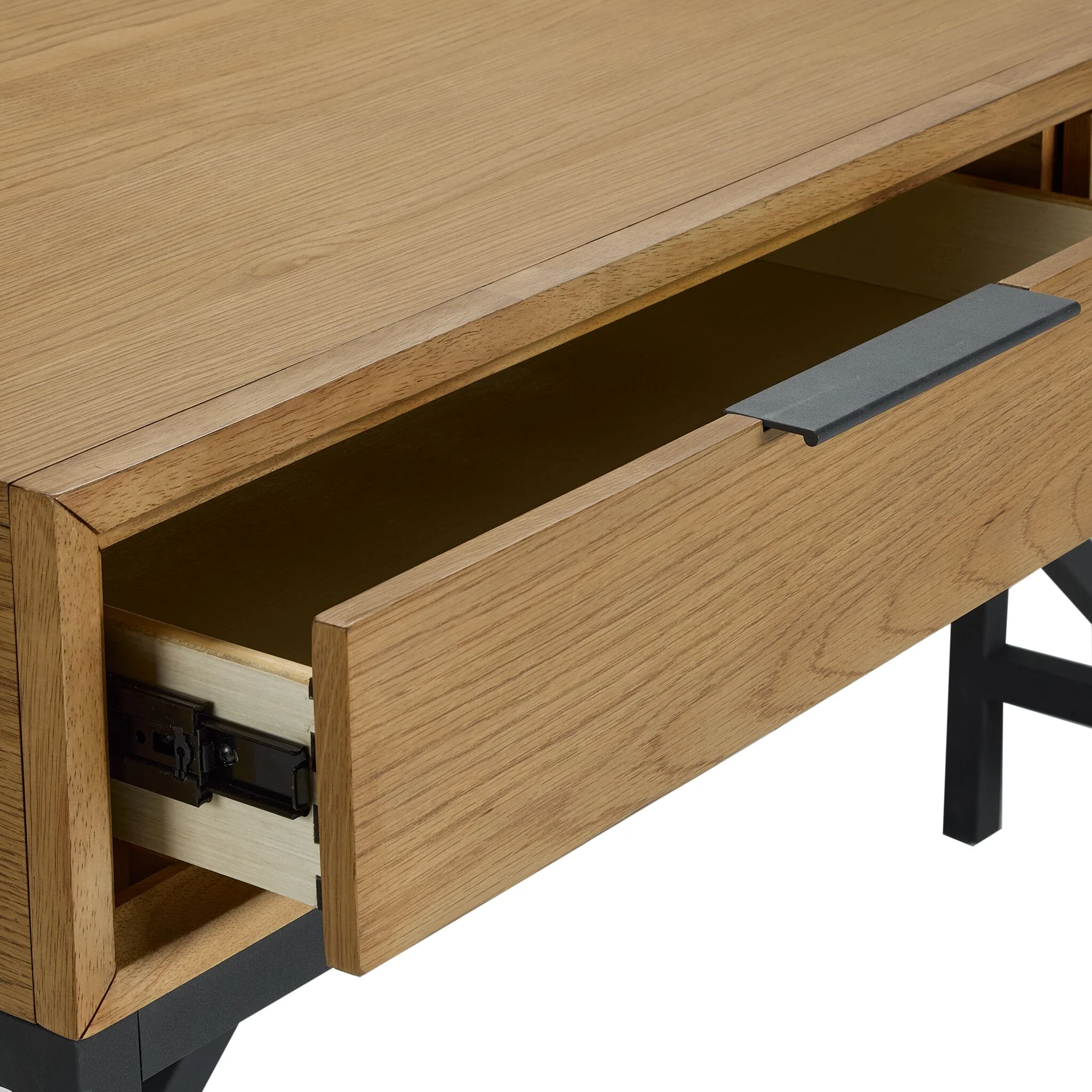 Feeling Connected - Newport 52" Sofa Table - Oak and Black - Image 3