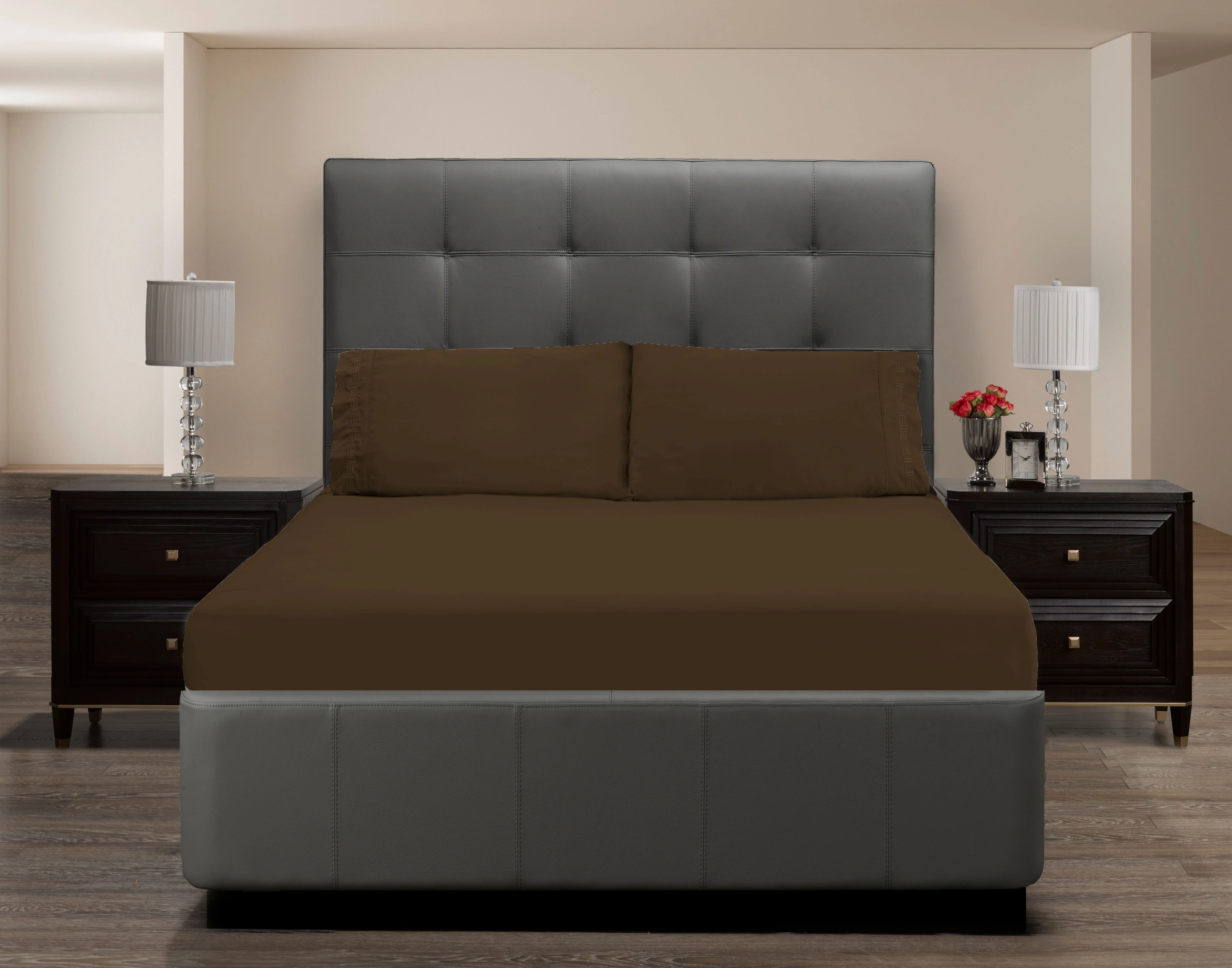 Nilus Full Sheet Set - Brown - Image 6