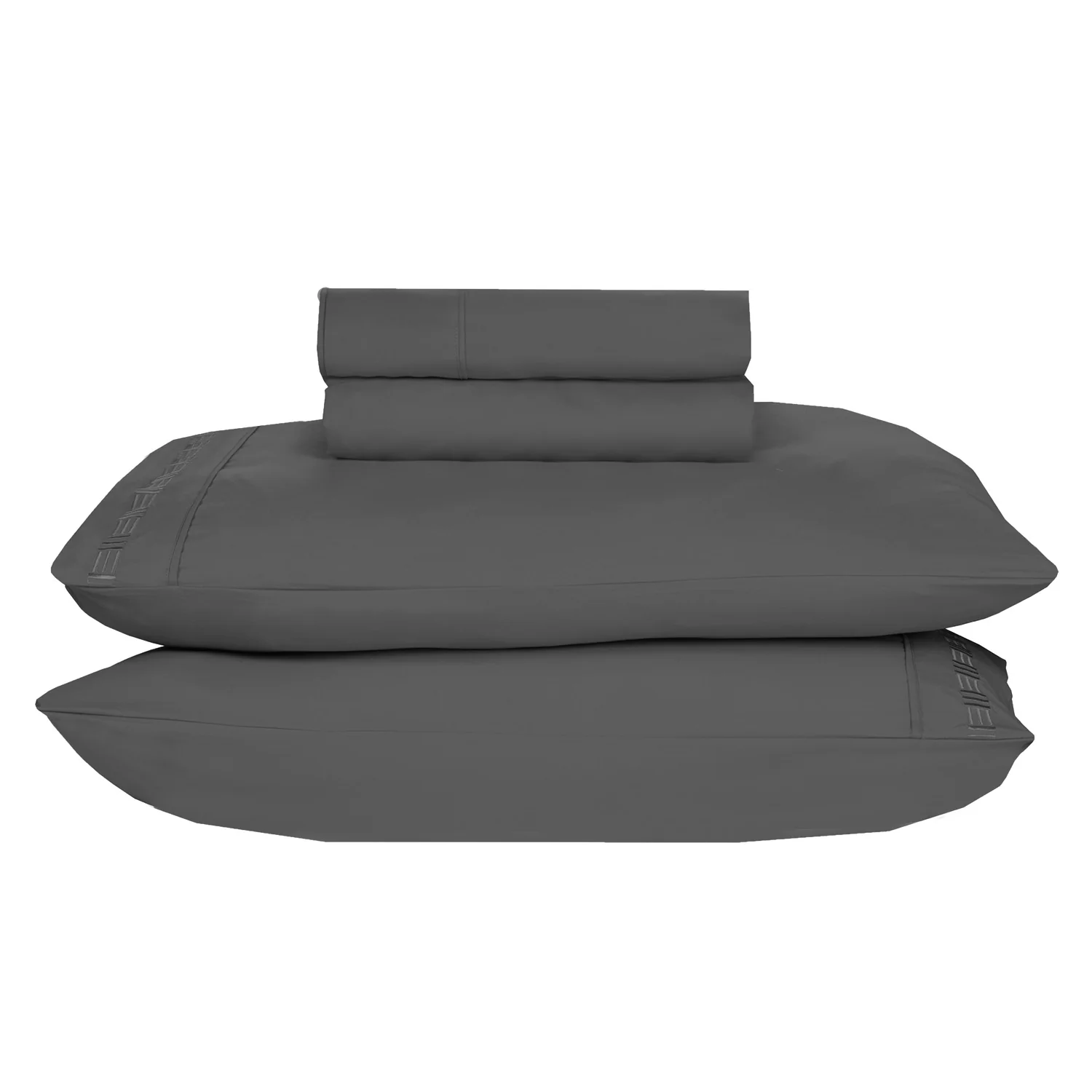 Nilus Twin Sheet Set - Dark Grey - Image 4