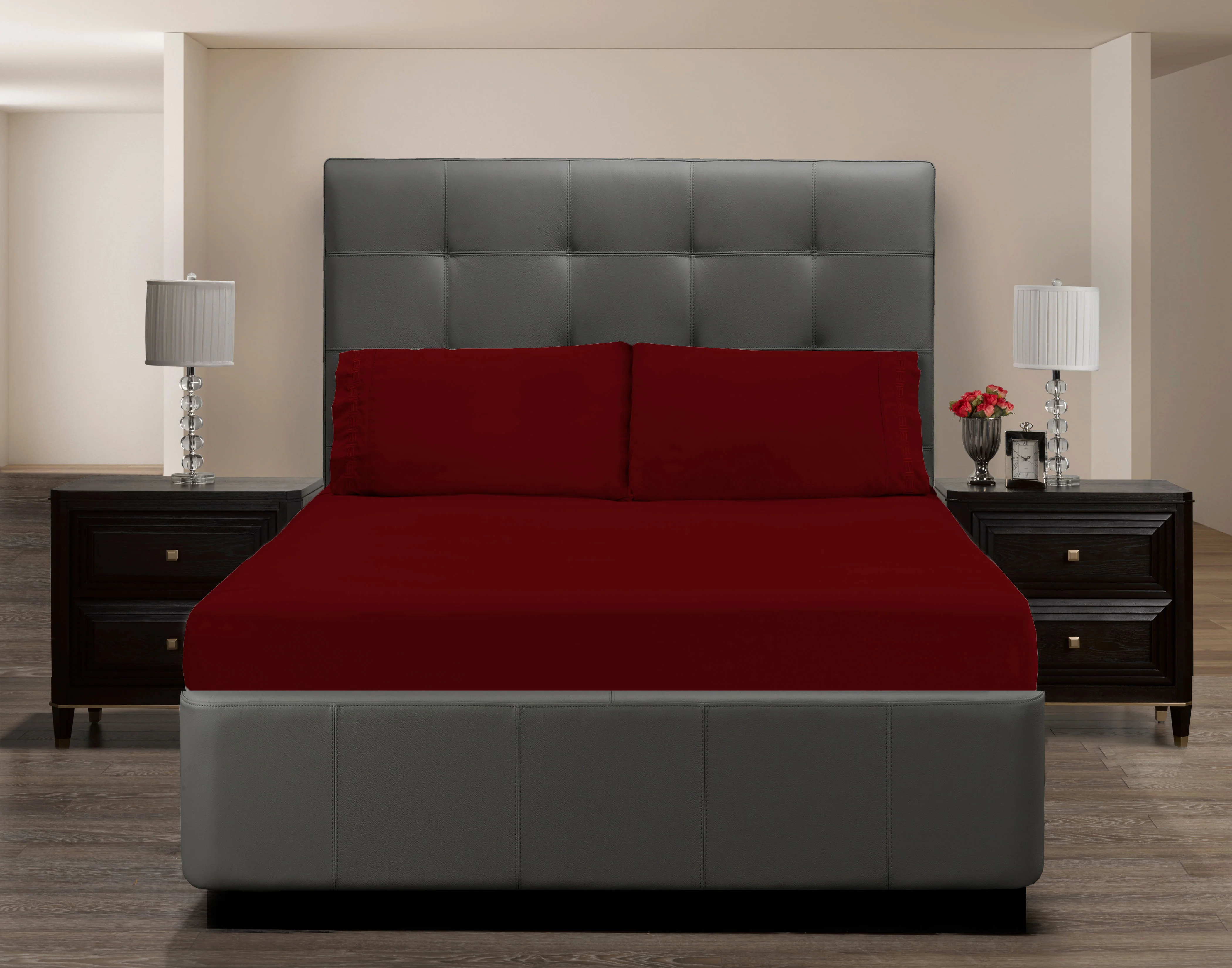 Nilus King Sheet Set - Red - Image 6