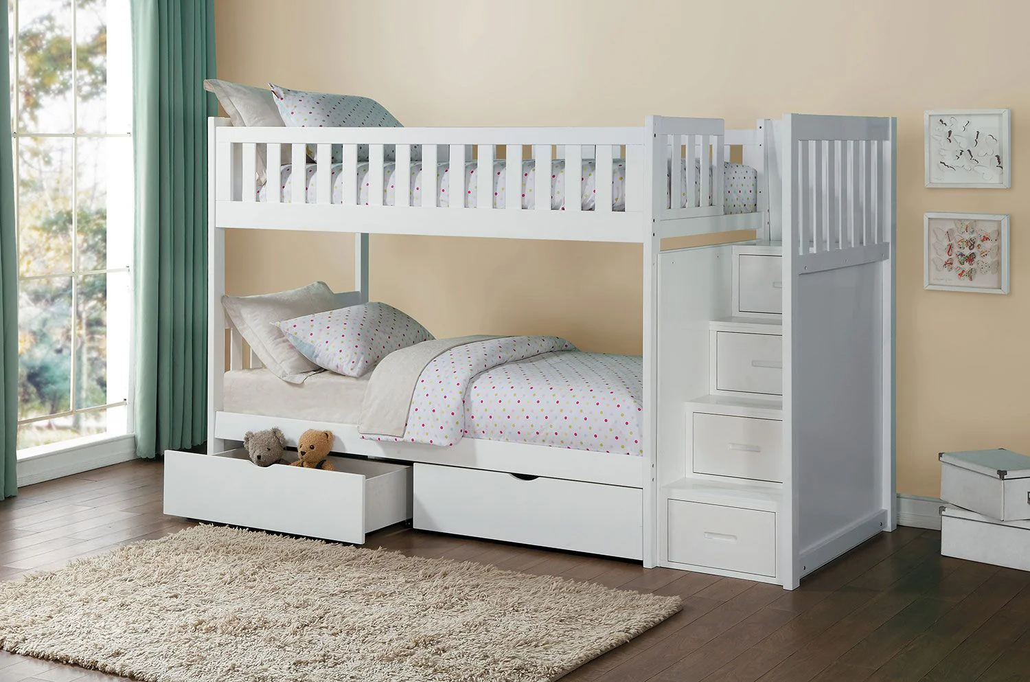Noelle Bunk Bed Pair of Storage Drawers- White - Image 2