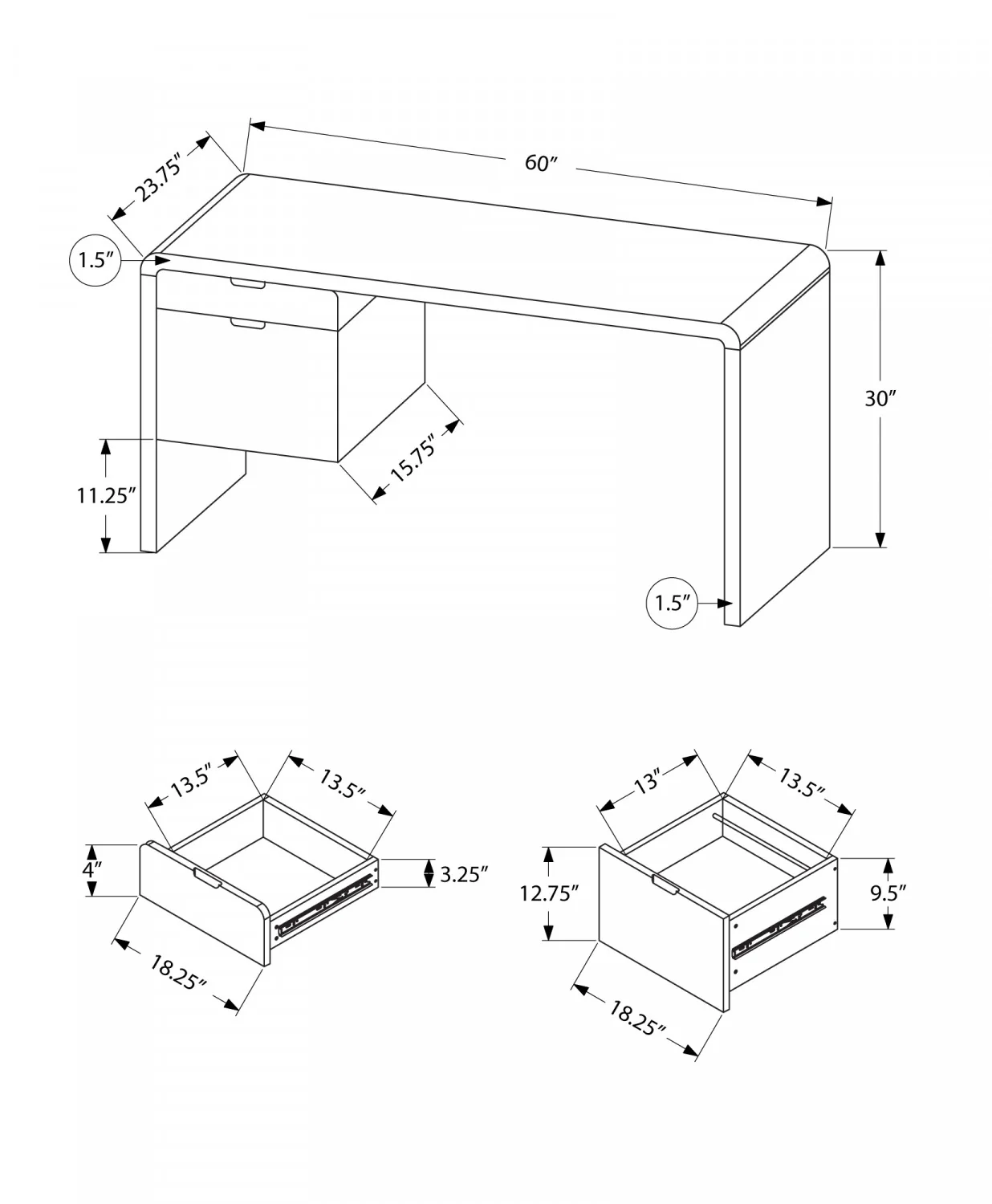 Noen Desk - White - Image 3