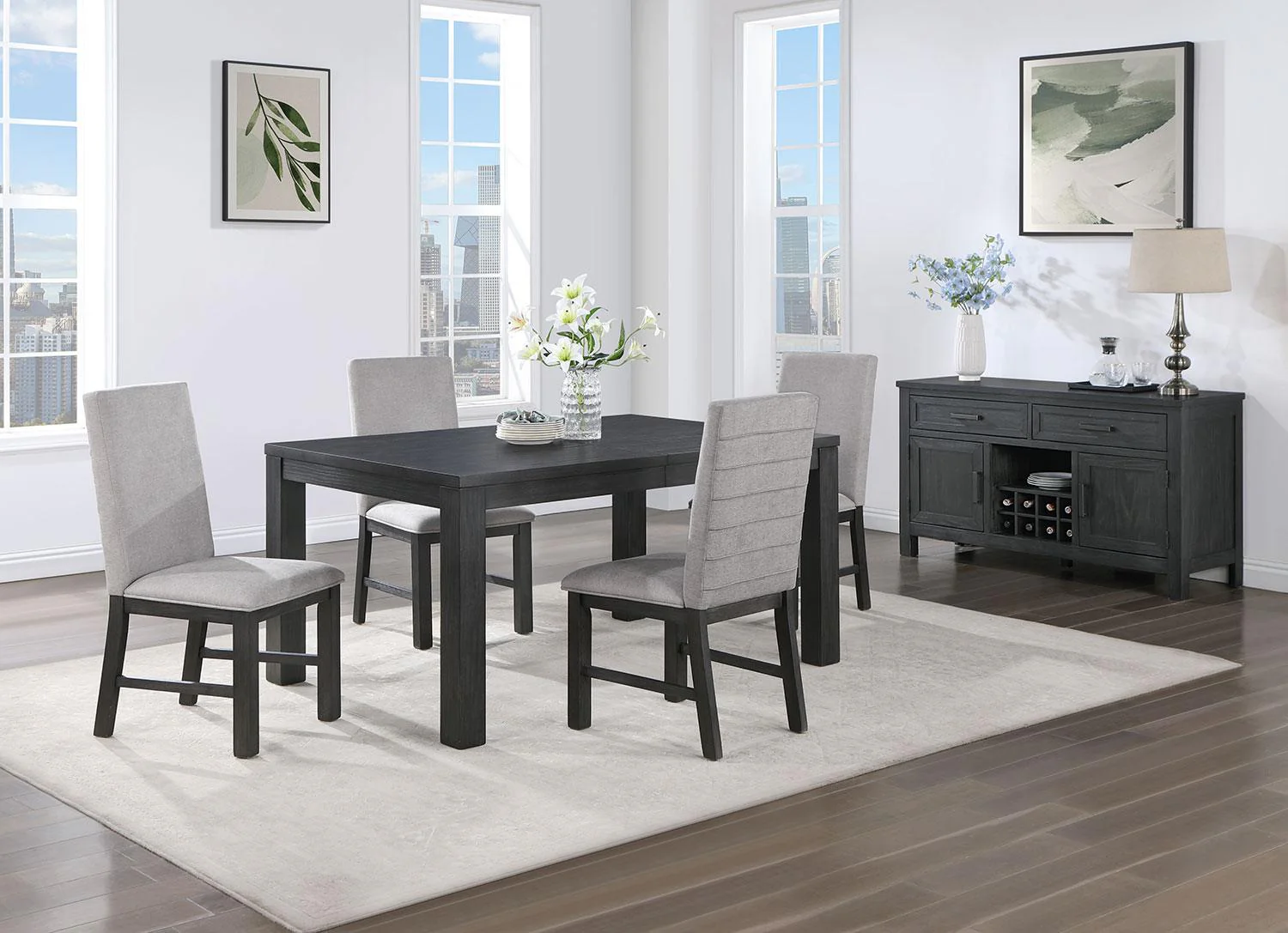 Nola Dining Chair - Dark Grey, Grey - Image 2