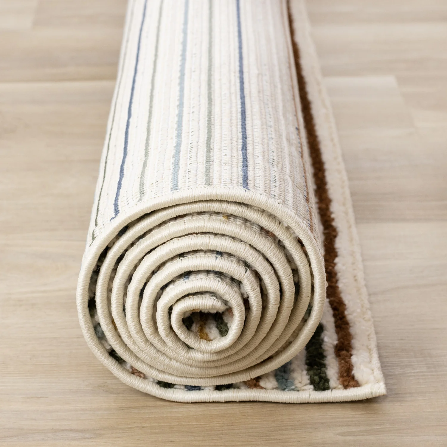 Nora Casual Contemporary Striped Area Rug - 8' X 11' - Cream/Blue/Yellow - Image 13