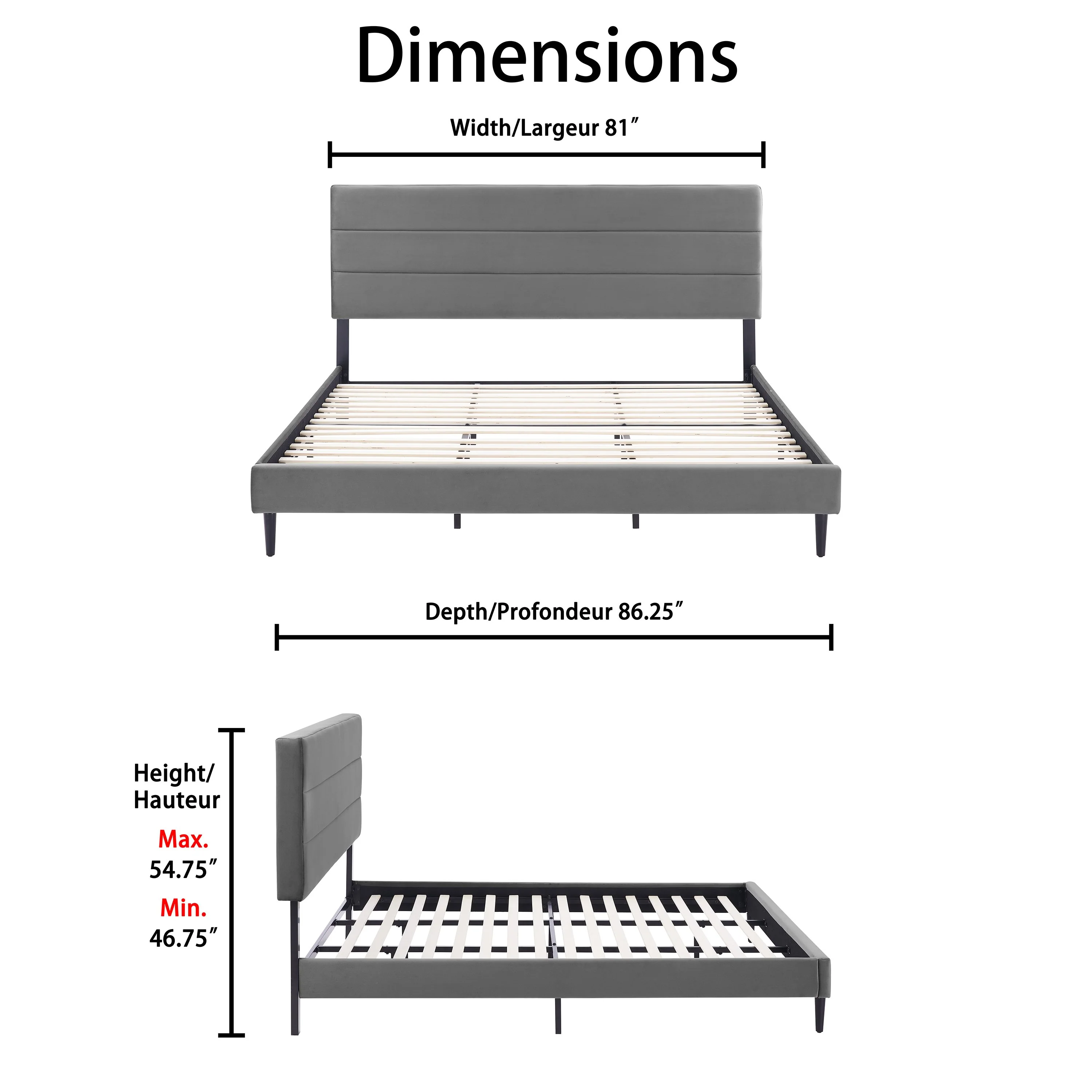 Nori 3-Piece King Bed - Grey - Image 6