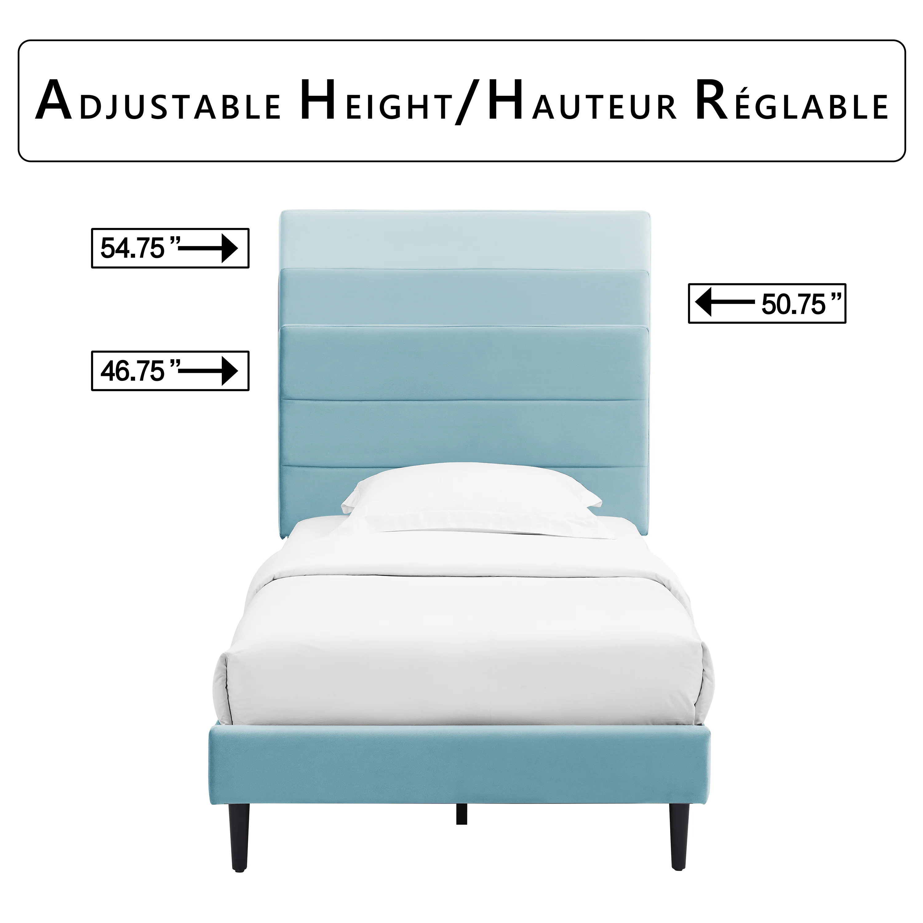 Nori 3-Piece Twin Bed - Teal - Image 5