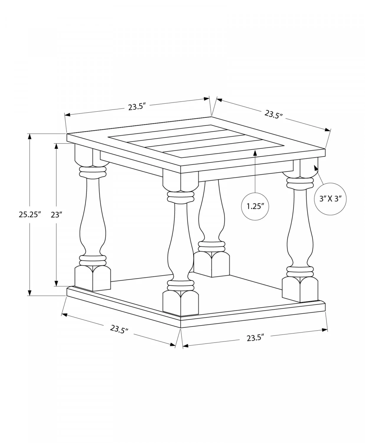 Nox Side Table - Brown - Image 3