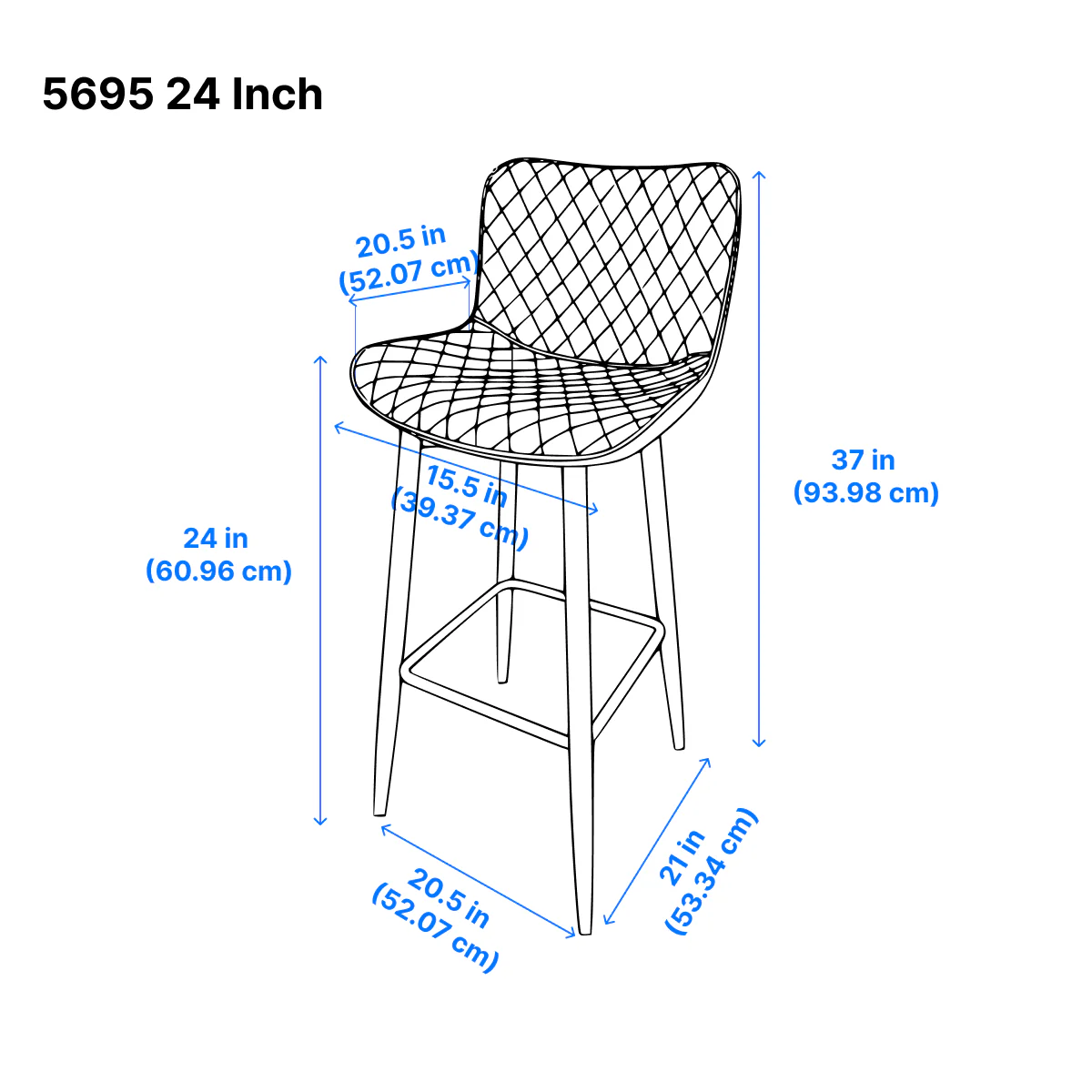 Nya Counter Stool - Grey - Set of Two - Image 8