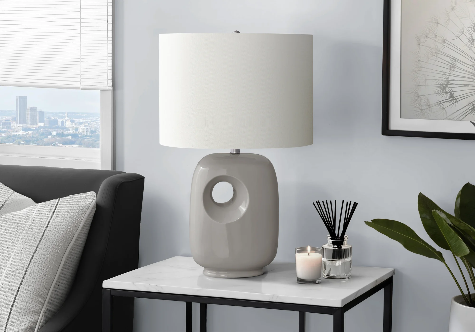Nysa Table Lamp - Light Grey - Image 2