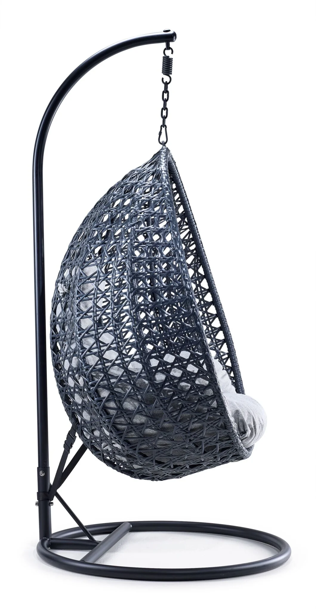 Oasis Outdoor Egg Chair - Black & Grey - Image 4