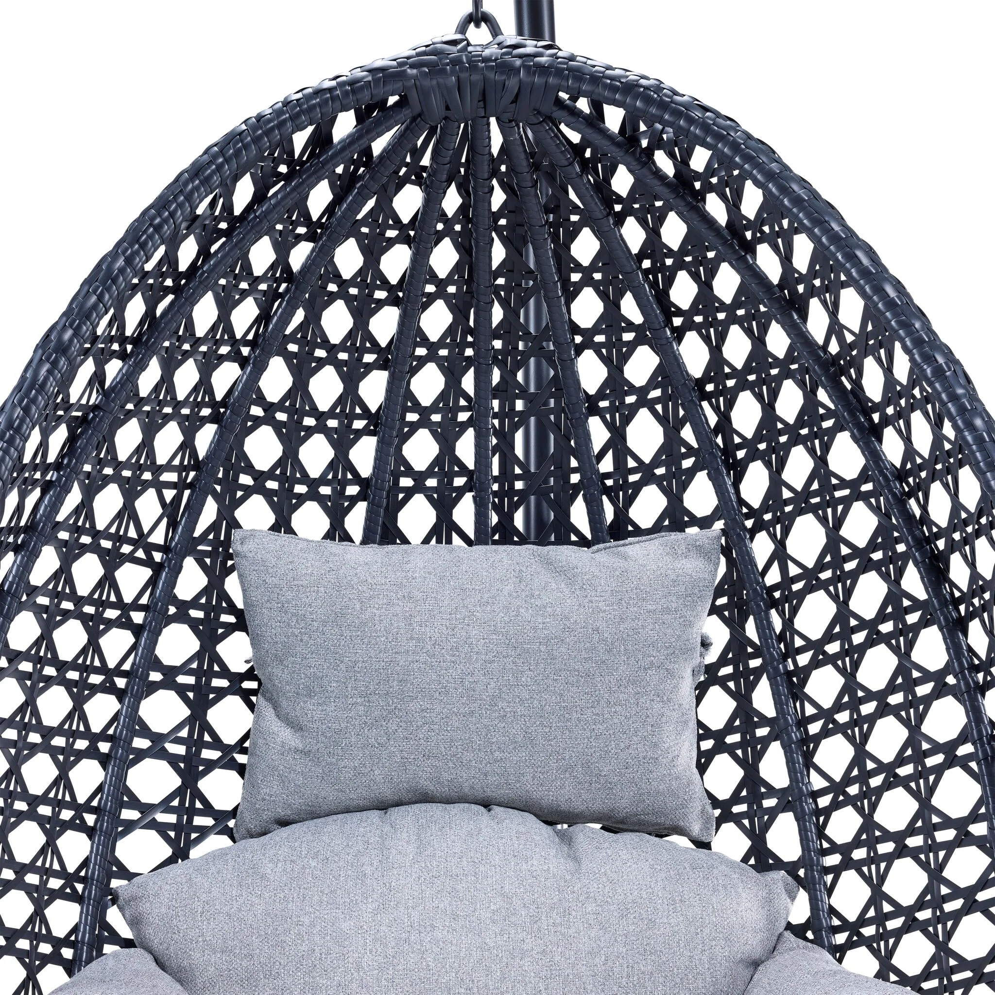 Oasis Outdoor Egg Chair - Black & Grey - Image 5