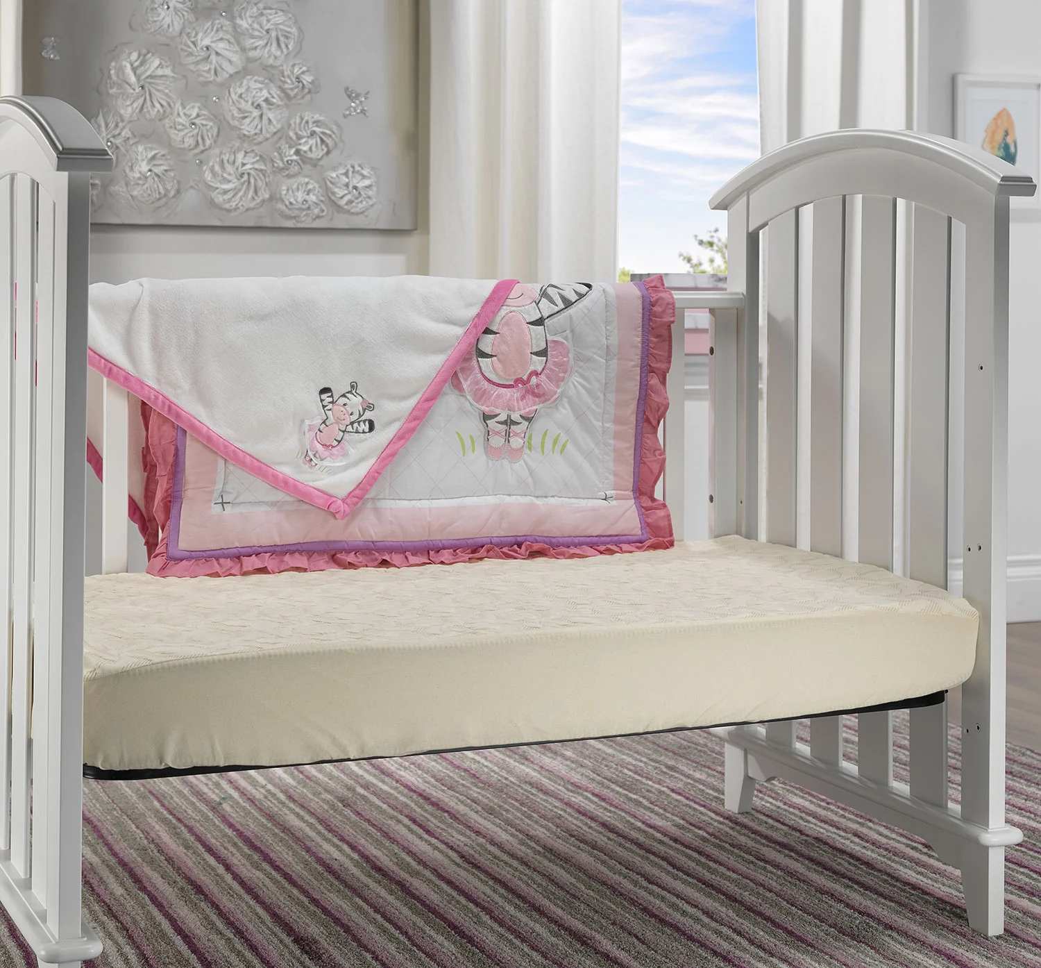 Organic Silver Crib Mattress Cover - Image 2