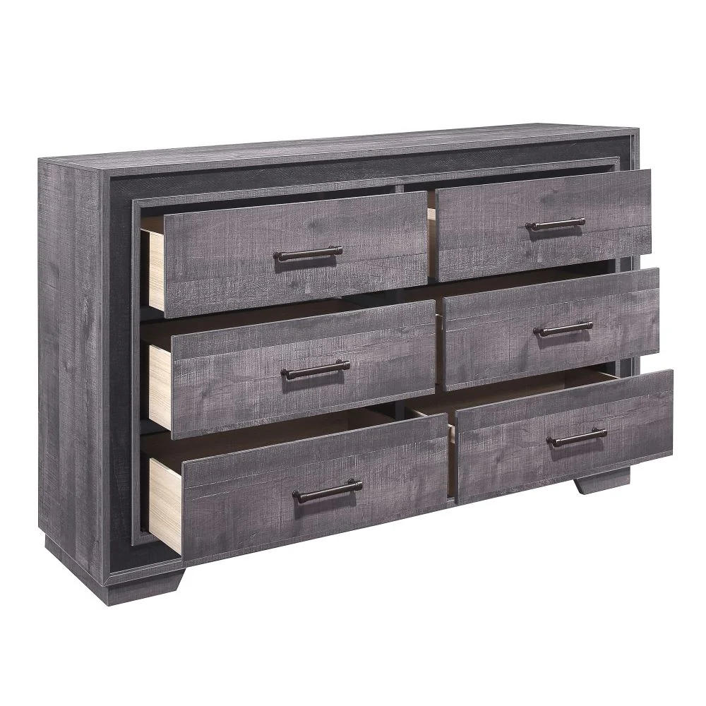 Orlando 6-Drawer Dresser - Grey - Image 3