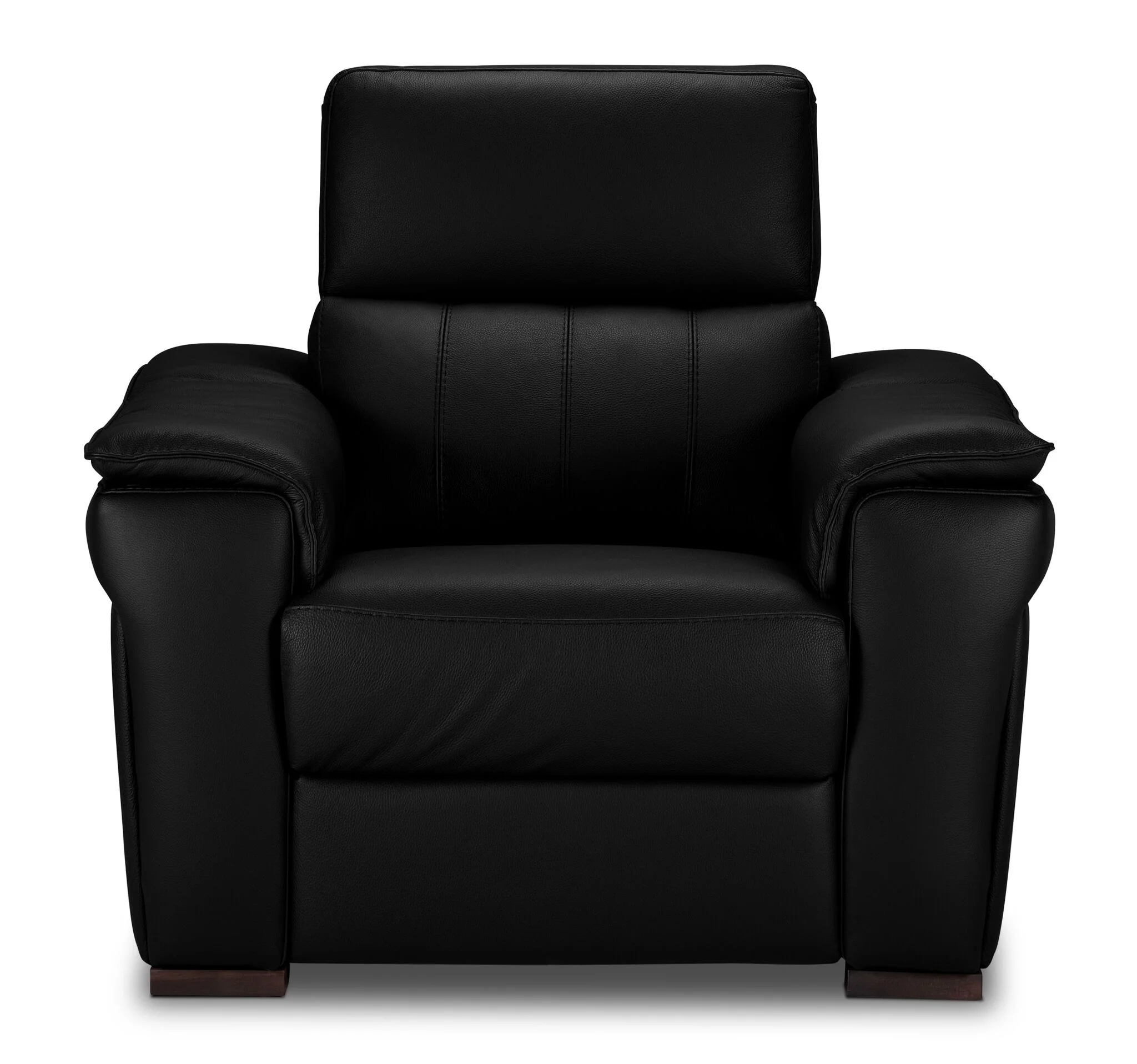 Orlando-Ray Leather Chair - Black - Image 2