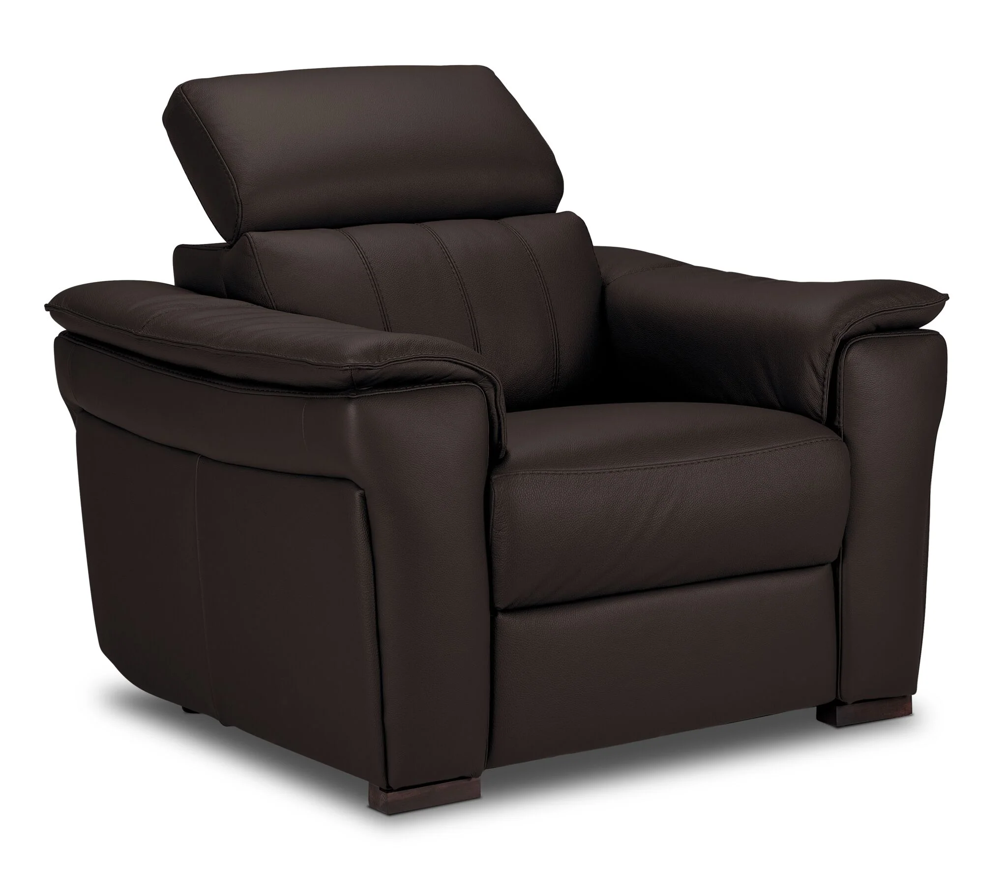 Orlando-Ray Leather Chair - Chocolate - Image 3