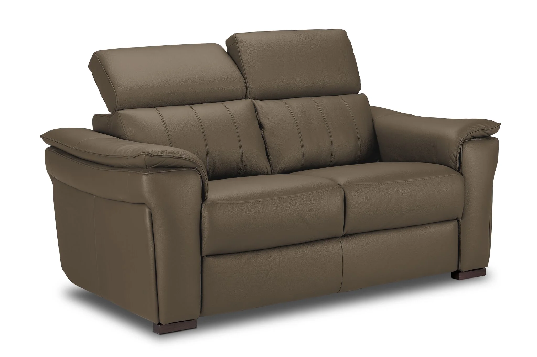 Orlando-Ray Leather Sofa, Loveseat and Chair Set - Taupe - Image 3
