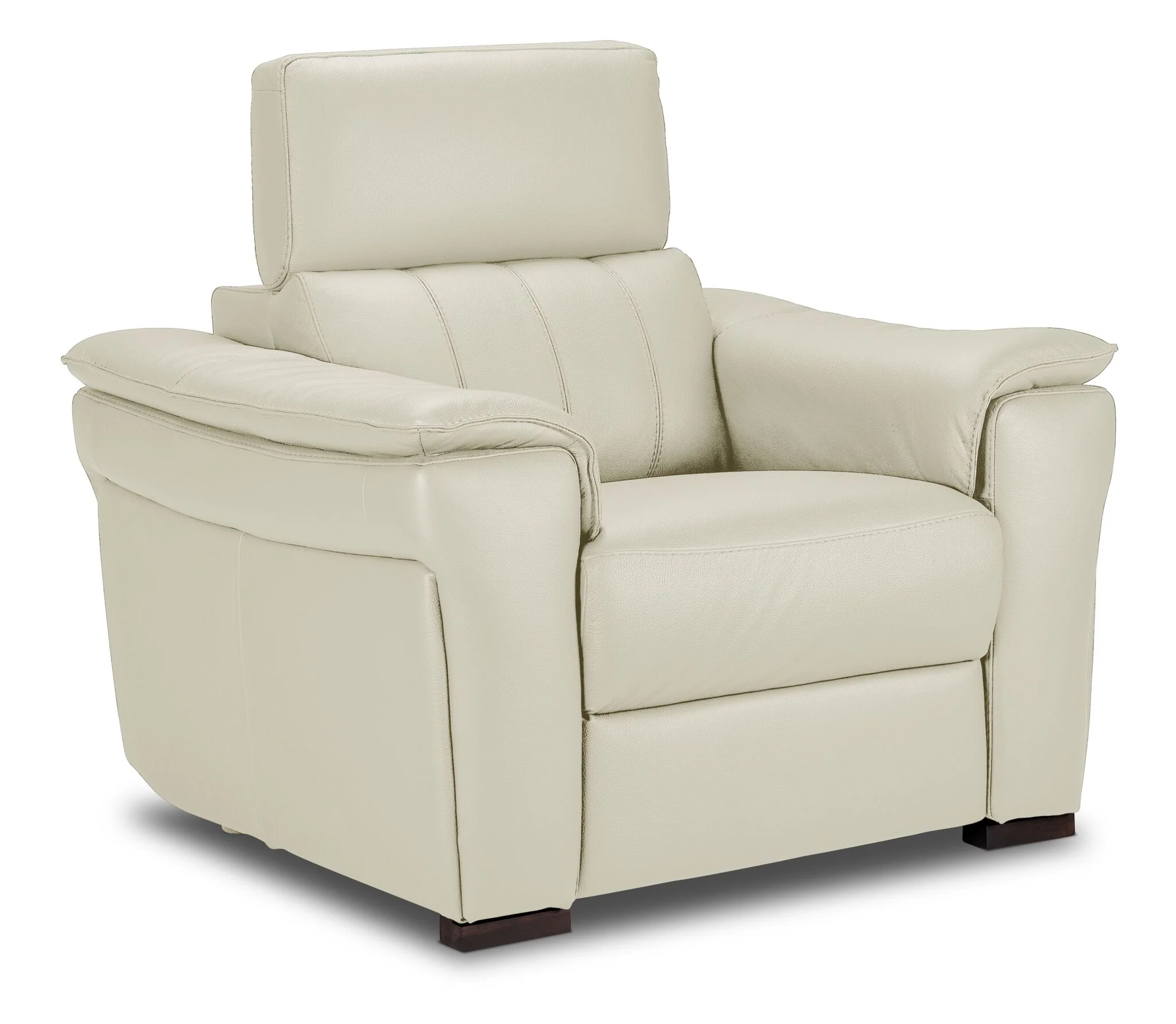 Orlando-Ray Leather Sofa, Loveseat and Chair Set - White - Image 4