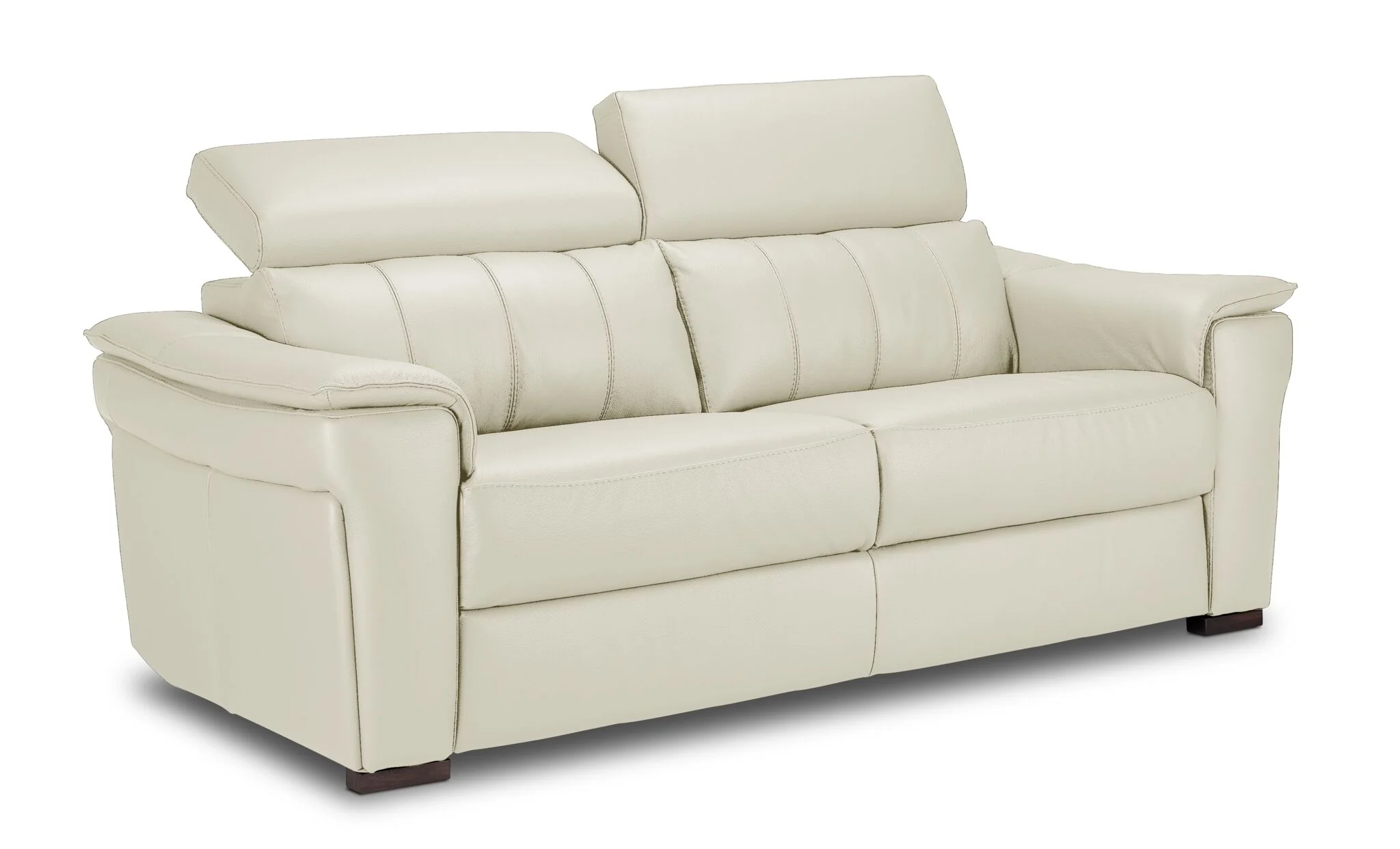 Orlando-Ray Leather Sofa - White - Image 3
