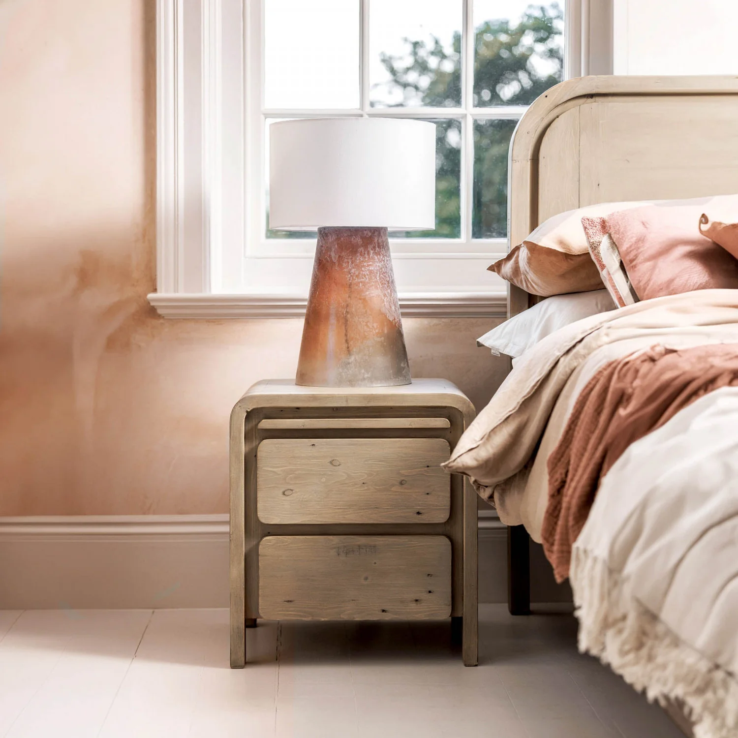 Orn 2 Drawer Night Table - Brown - Image 2